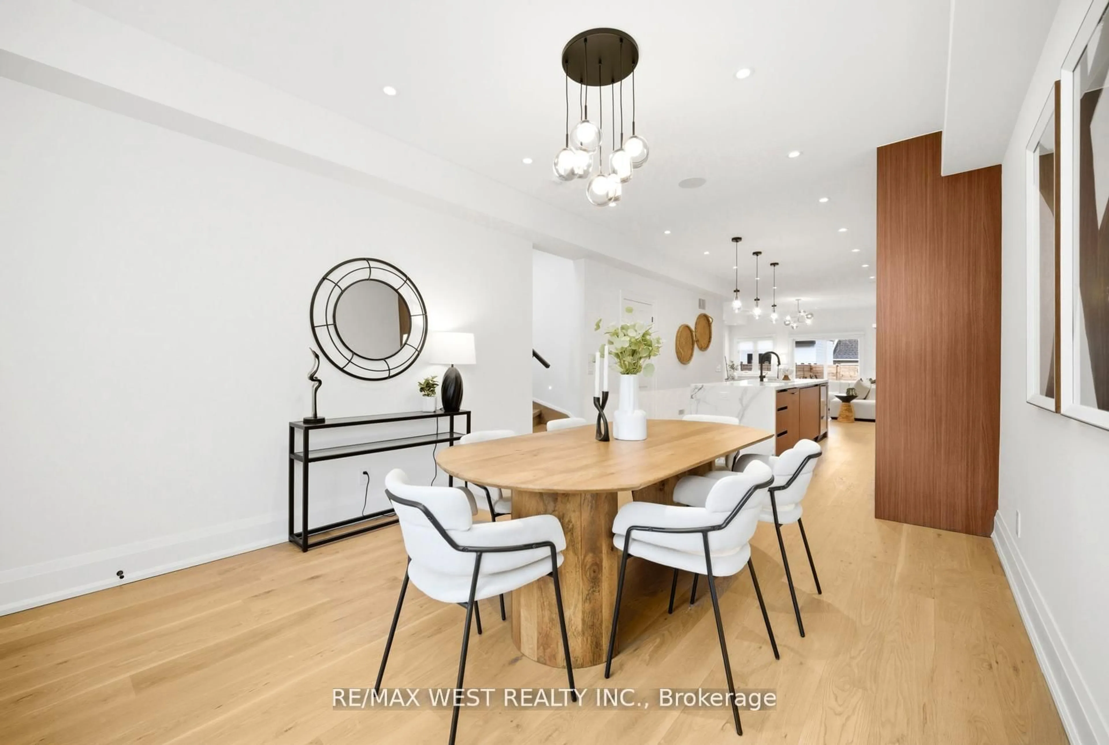 Dining room, wood/laminate floor for 390 St Clarens Ave, Toronto Ontario M6H 3W3