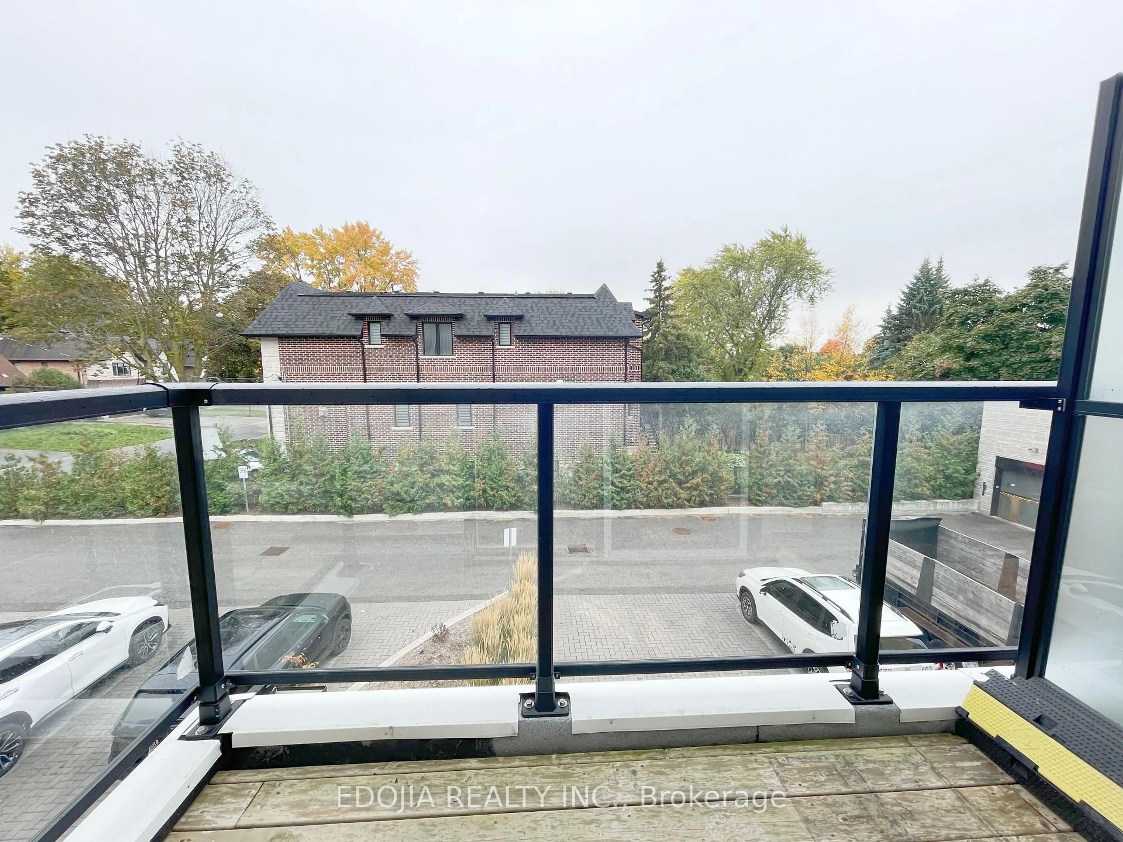 Balcony in the apartment, city buildings view from balcony for 57 Finch Ave #24, Toronto Ontario M2N 0K9