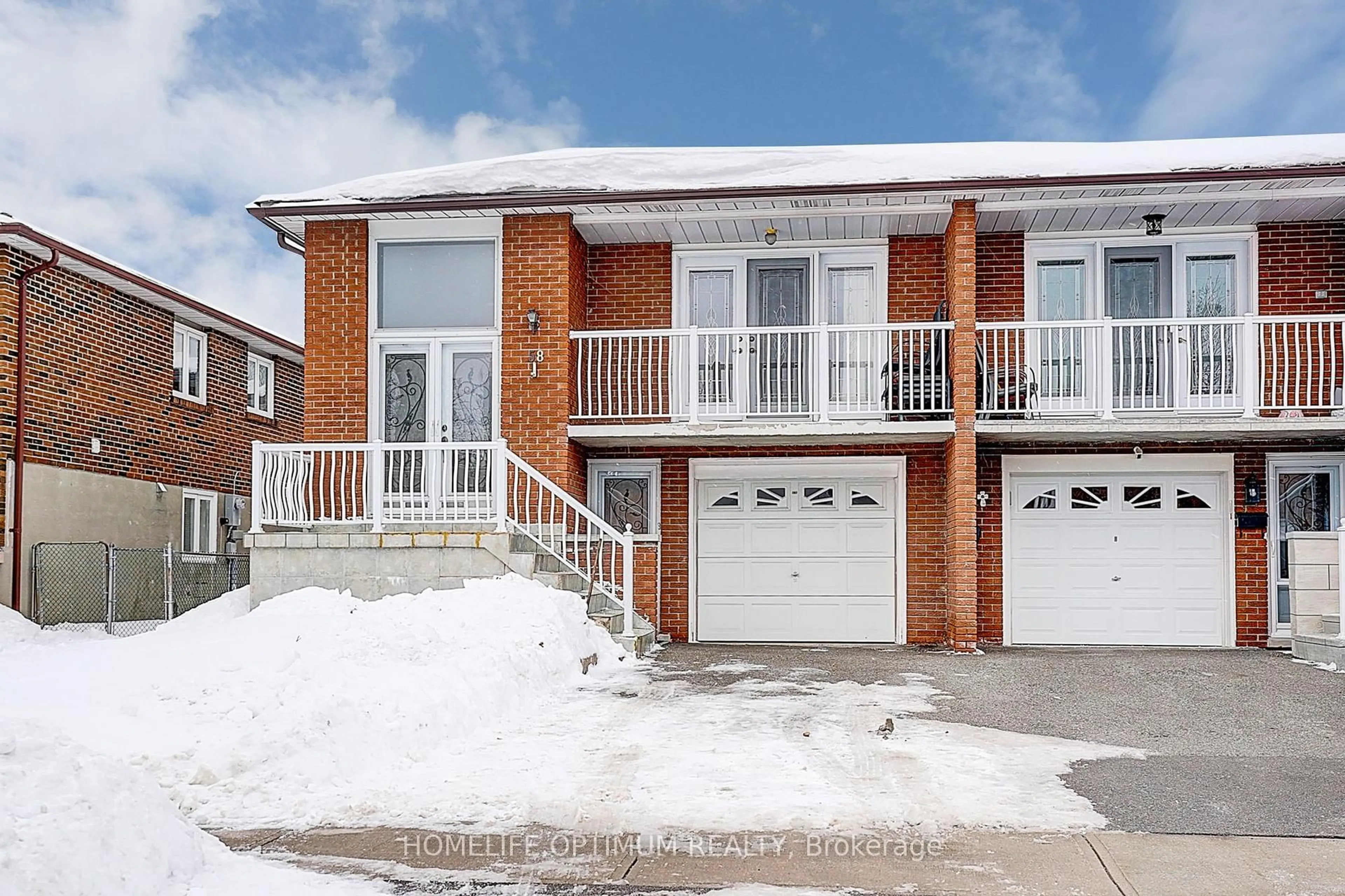 Home with brick exterior material, street for 58 Hazelnut Cres, Toronto Ontario M2J 4W3