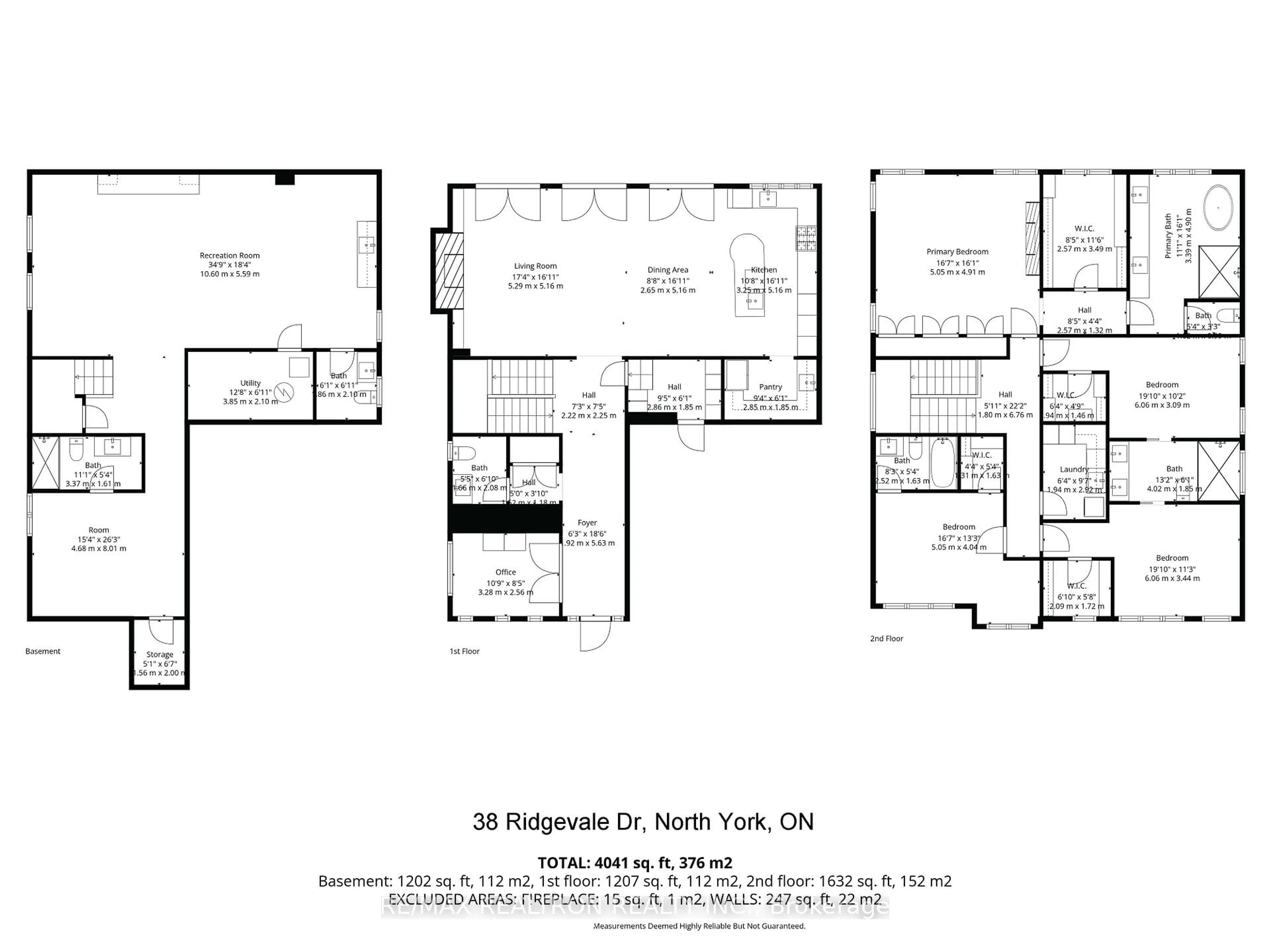 Floor plan for 38 Ridgevale Dr, Toronto Ontario M6A 1K8