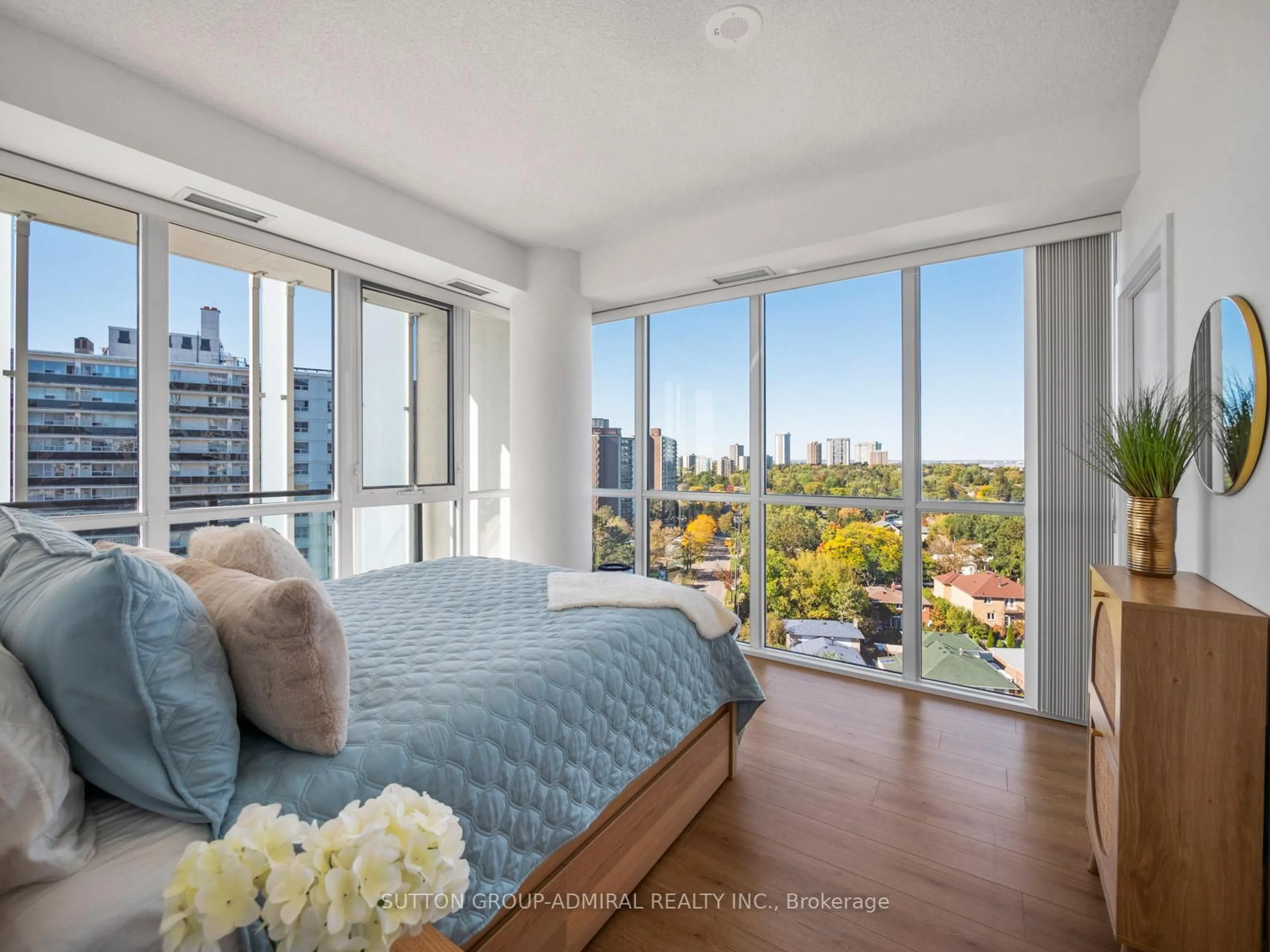 Bedroom with bed, unknown for 128 Fairview Mall Dr #1005, Toronto Ontario M2J 0E8