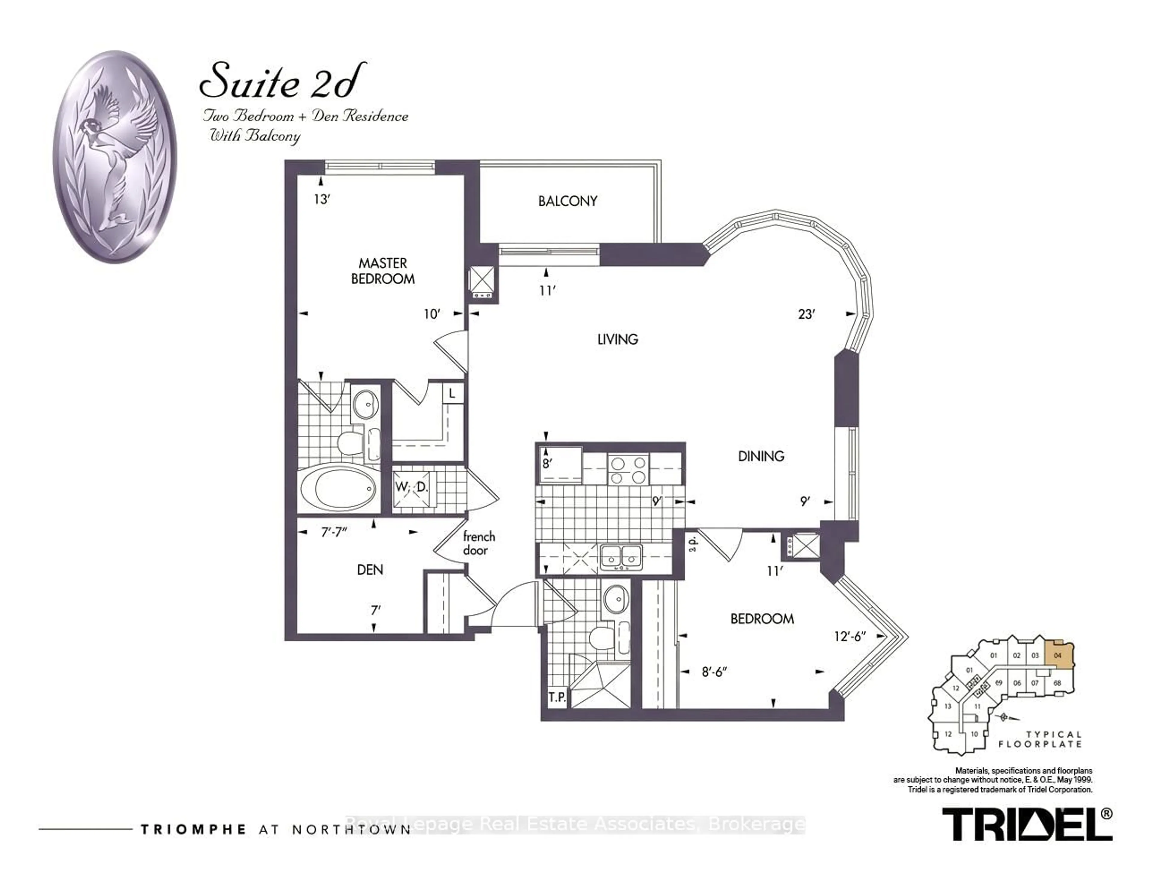Floor plan for 5 Northtown Way #1005, Toronto Ontario M2N 7A1