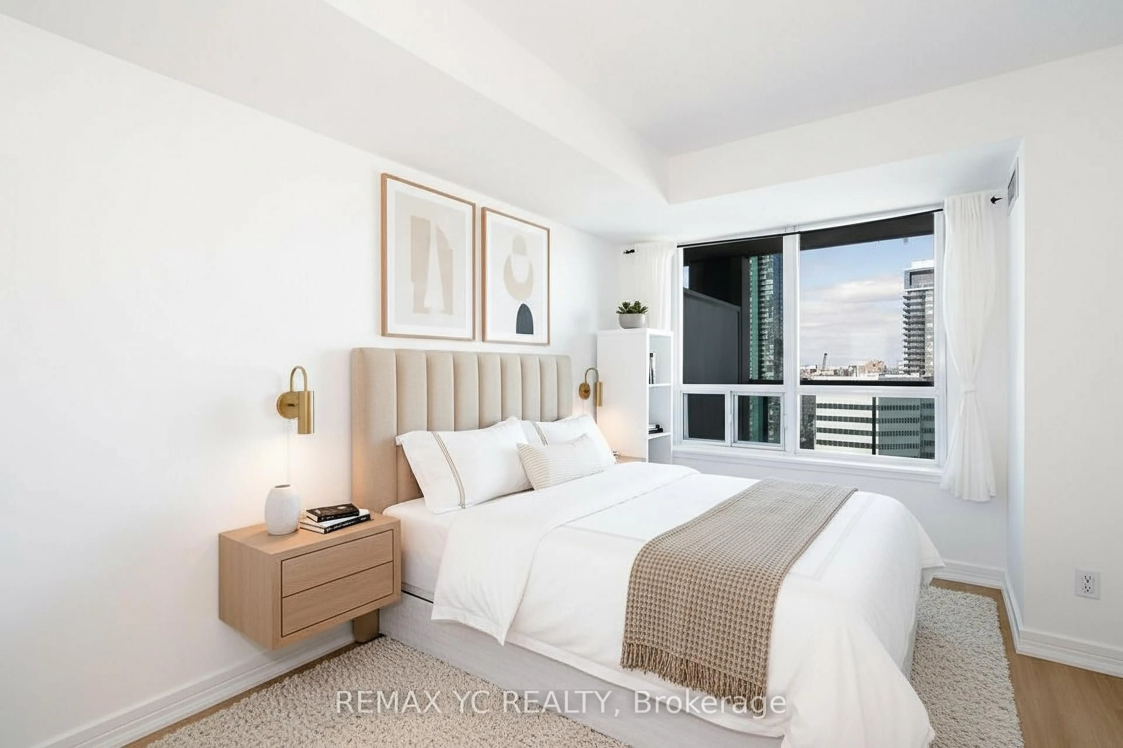 Bedroom with bed, unknown for 16 Harrison Garden Blvd #2612, Toronto Ontario M2N 7J6