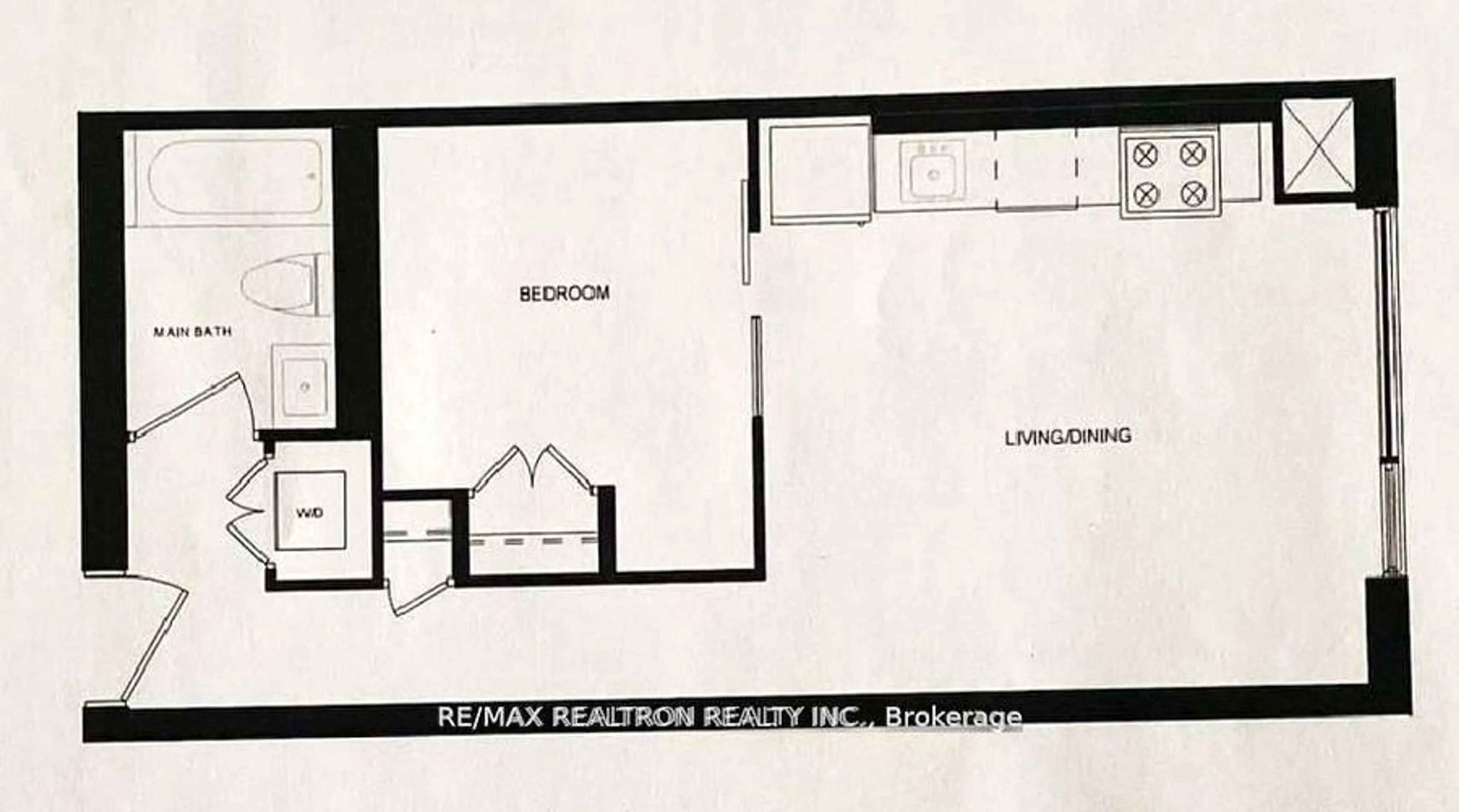 Floor plan for 357 King St #1504, Toronto Ontario M5V 0S7
