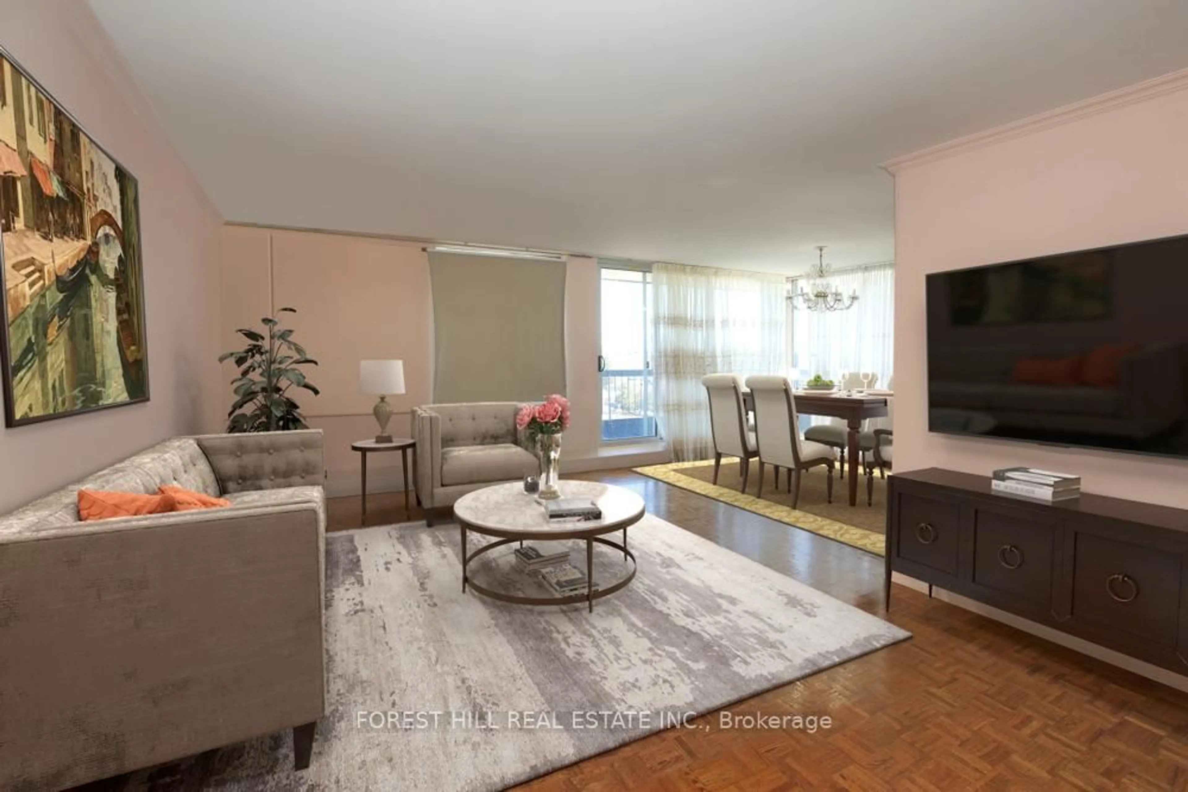 Living room with furniture, unknown for 135 Antibes Dr #806, Toronto Ontario M2R 2Z1