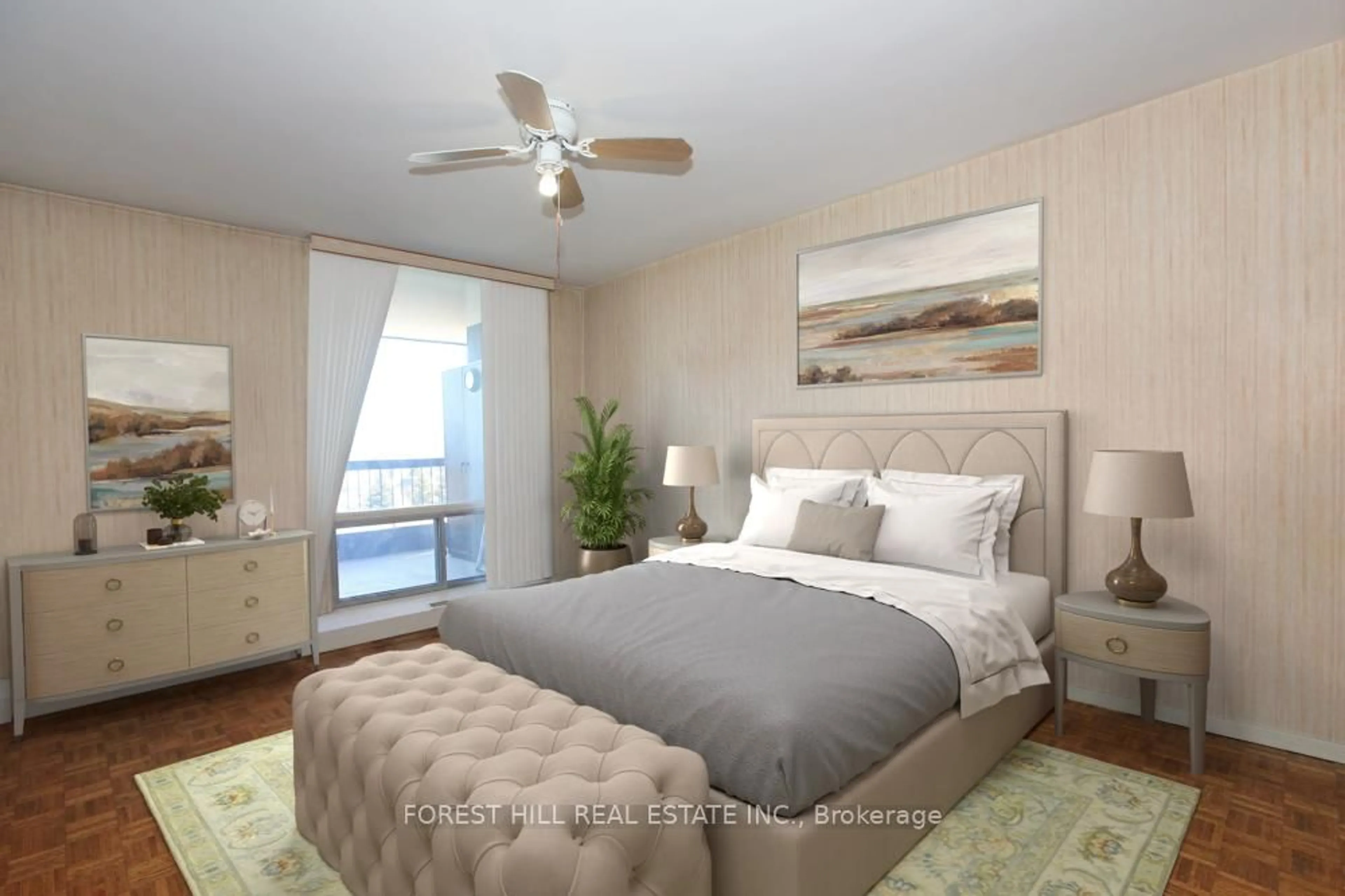 Bedroom with bed, unknown for 135 Antibes Dr #806, Toronto Ontario M2R 2Z1