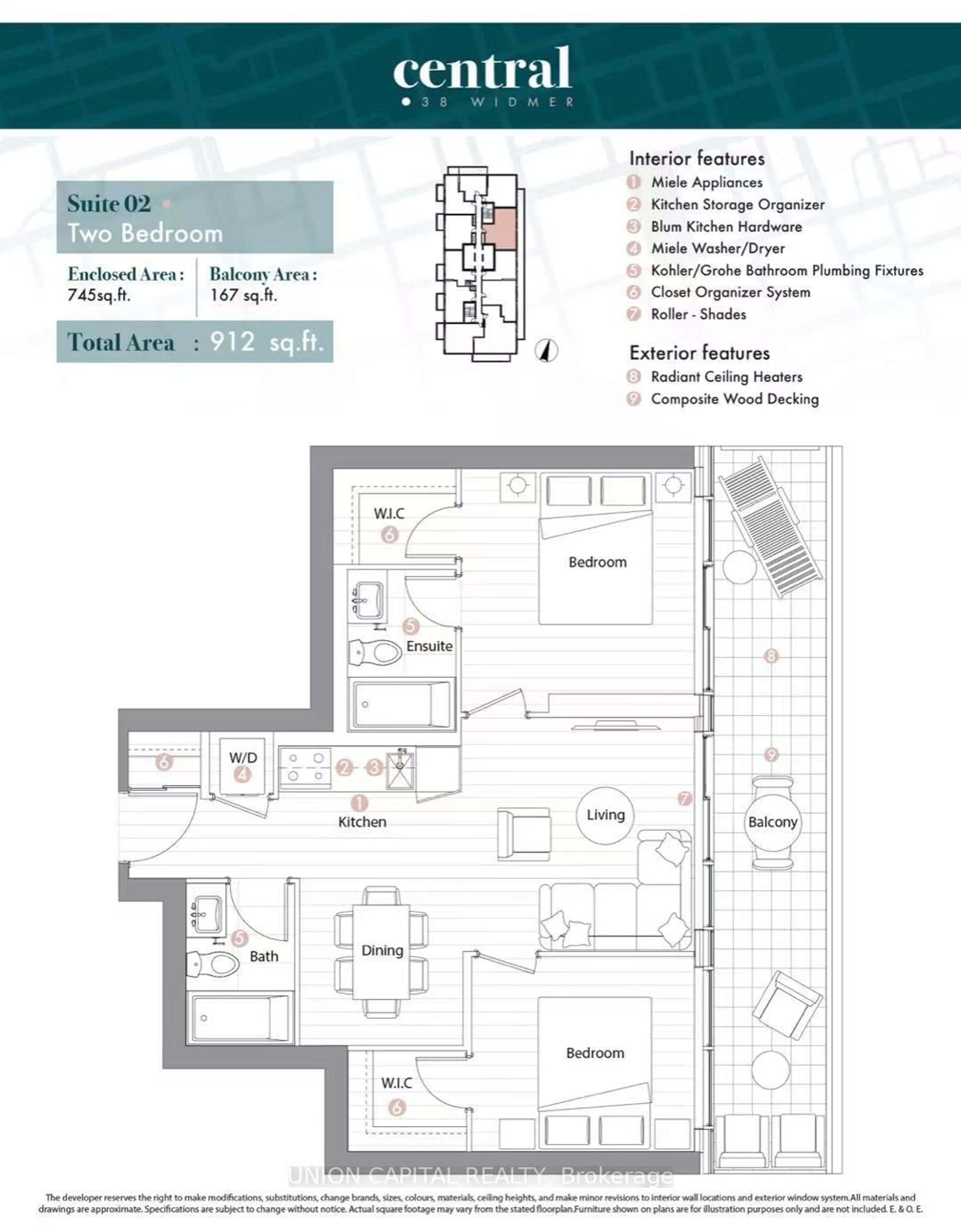 Floor plan for 38 Widmer St #4502, Toronto Ontario M5V 0P7