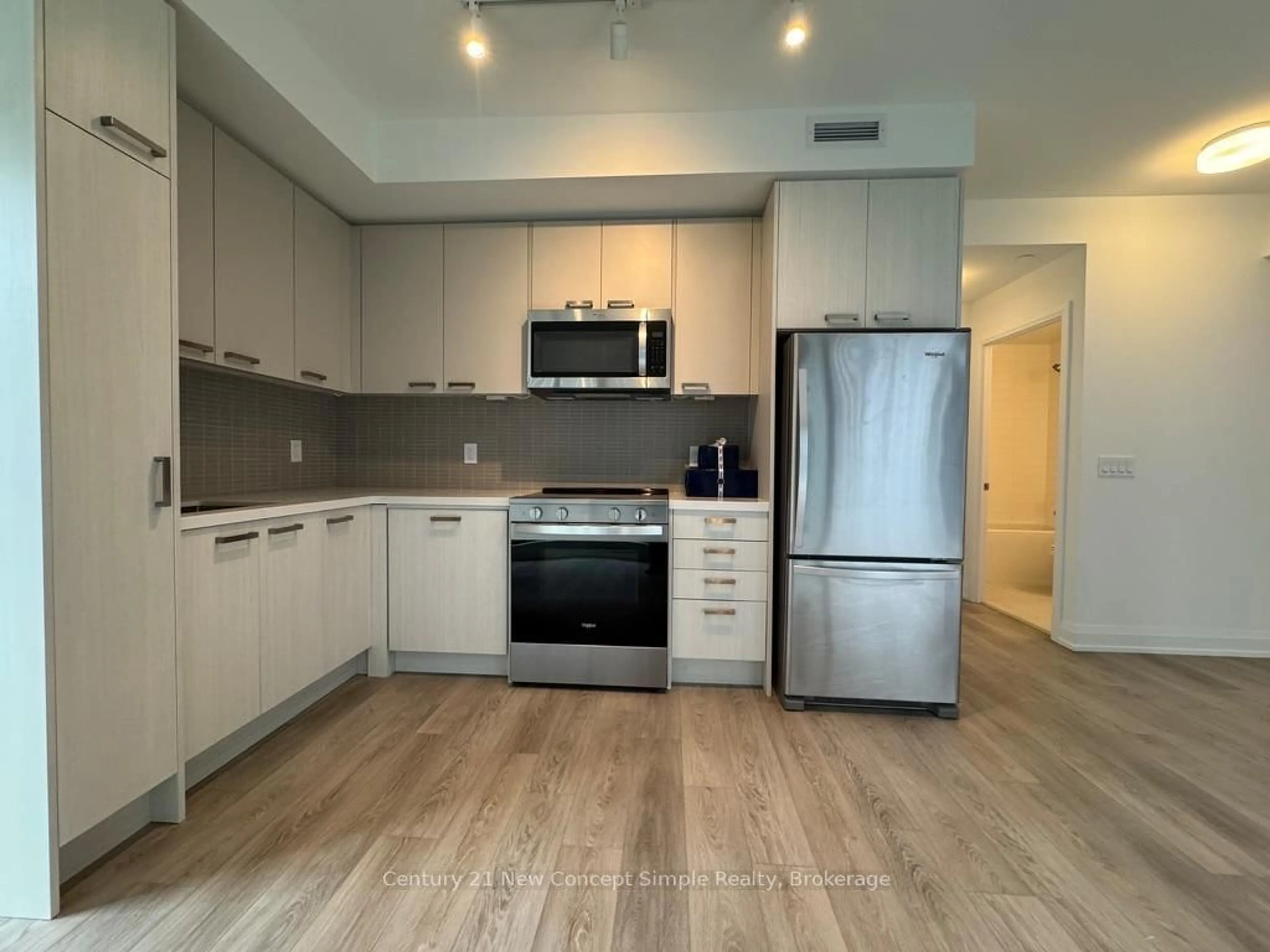 Open concept kitchen, wood/laminate floor for 20 Soudan Ave #1108, Toronto Ontario M4S 0E2