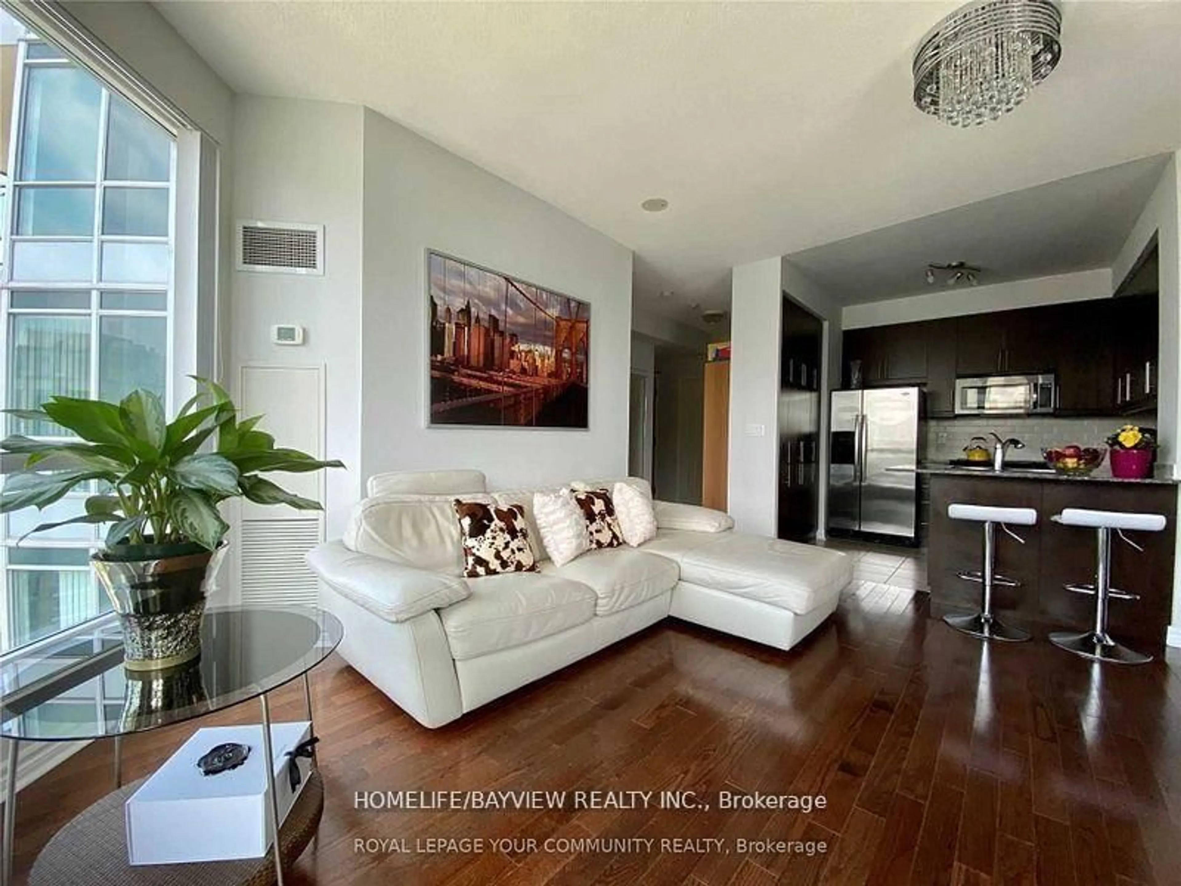 Living room with furniture, unknown for 18 holmes Ave #1910, Toronto Ontario M2N 0E1