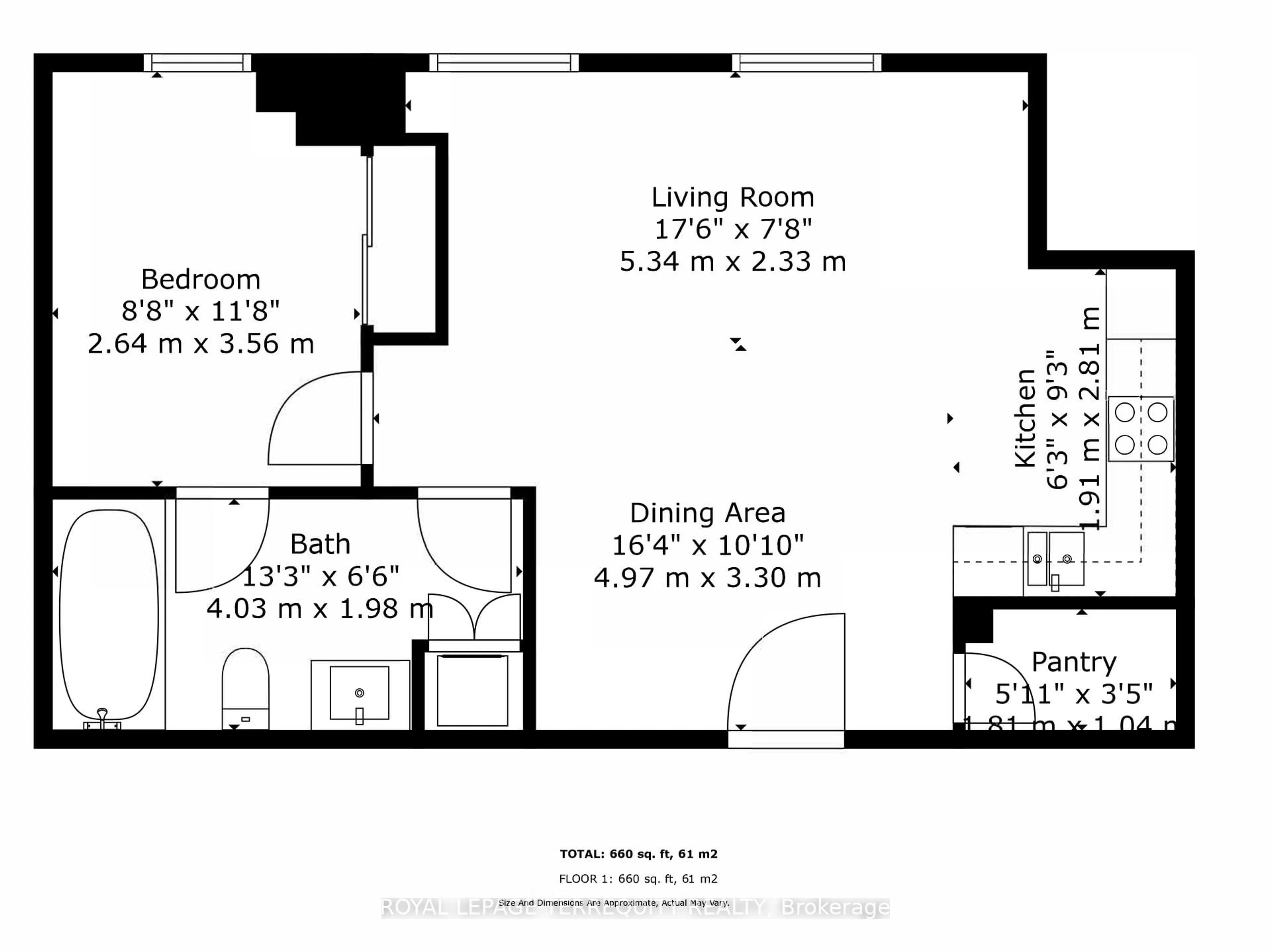 Floor plan for 22 Leader Lane #332, Toronto Ontario M5E 0B2