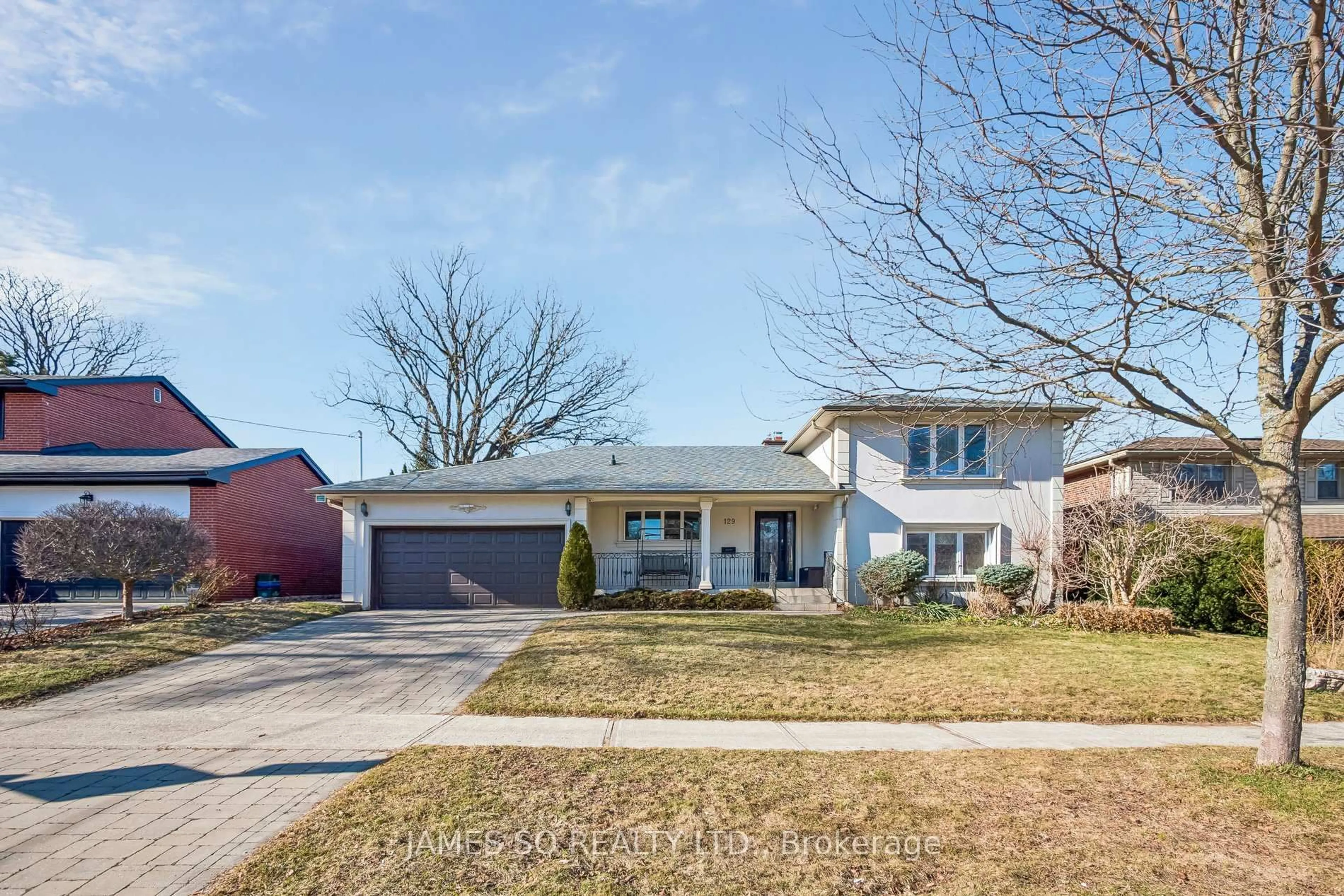 Home with brick exterior material, street for 129 Bannatyne Dr, Toronto Ontario M2L 2P5