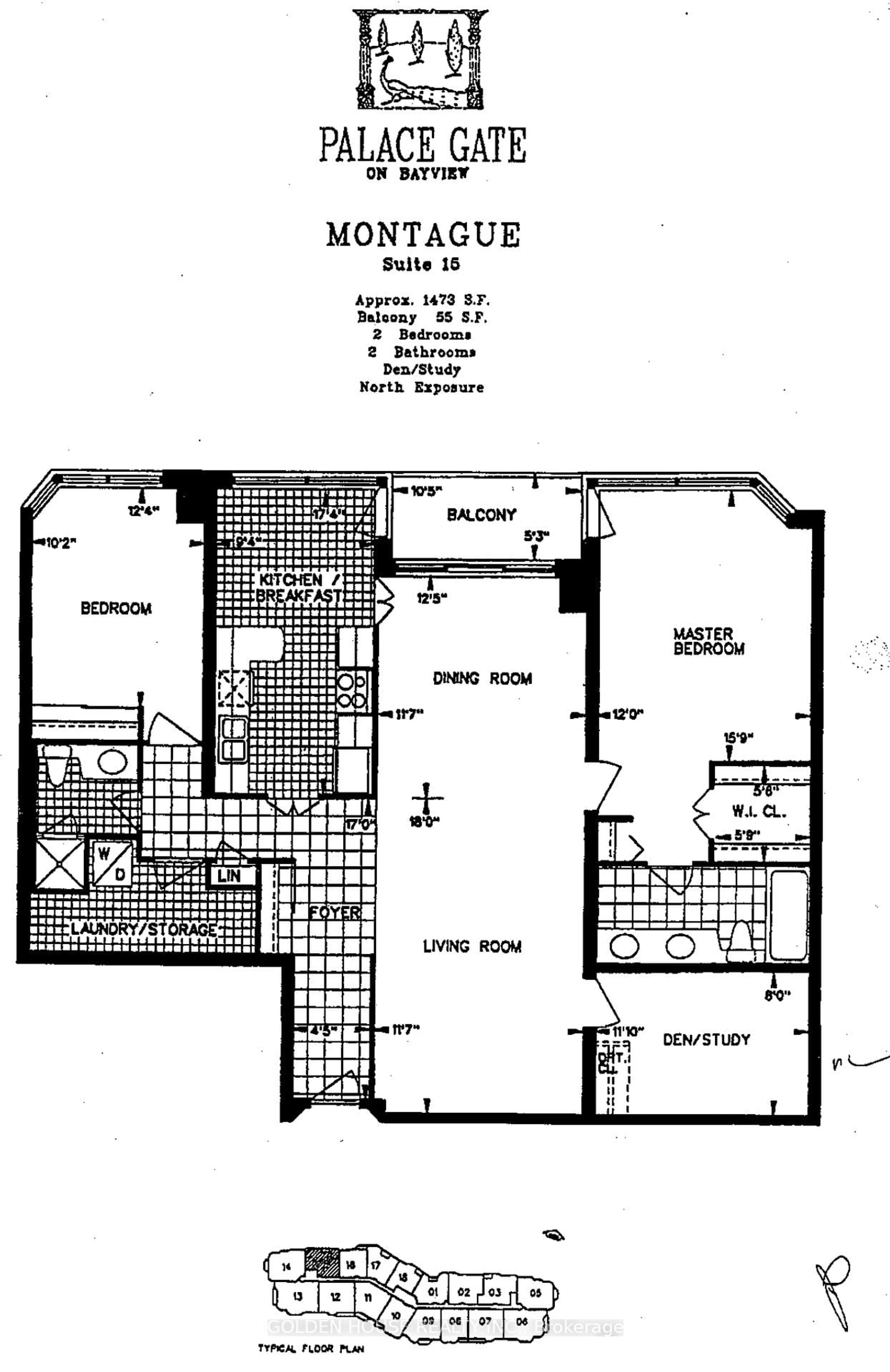 Floor plan for 3181 Bayview Ave #615, Toronto Ontario M2K 2Y2