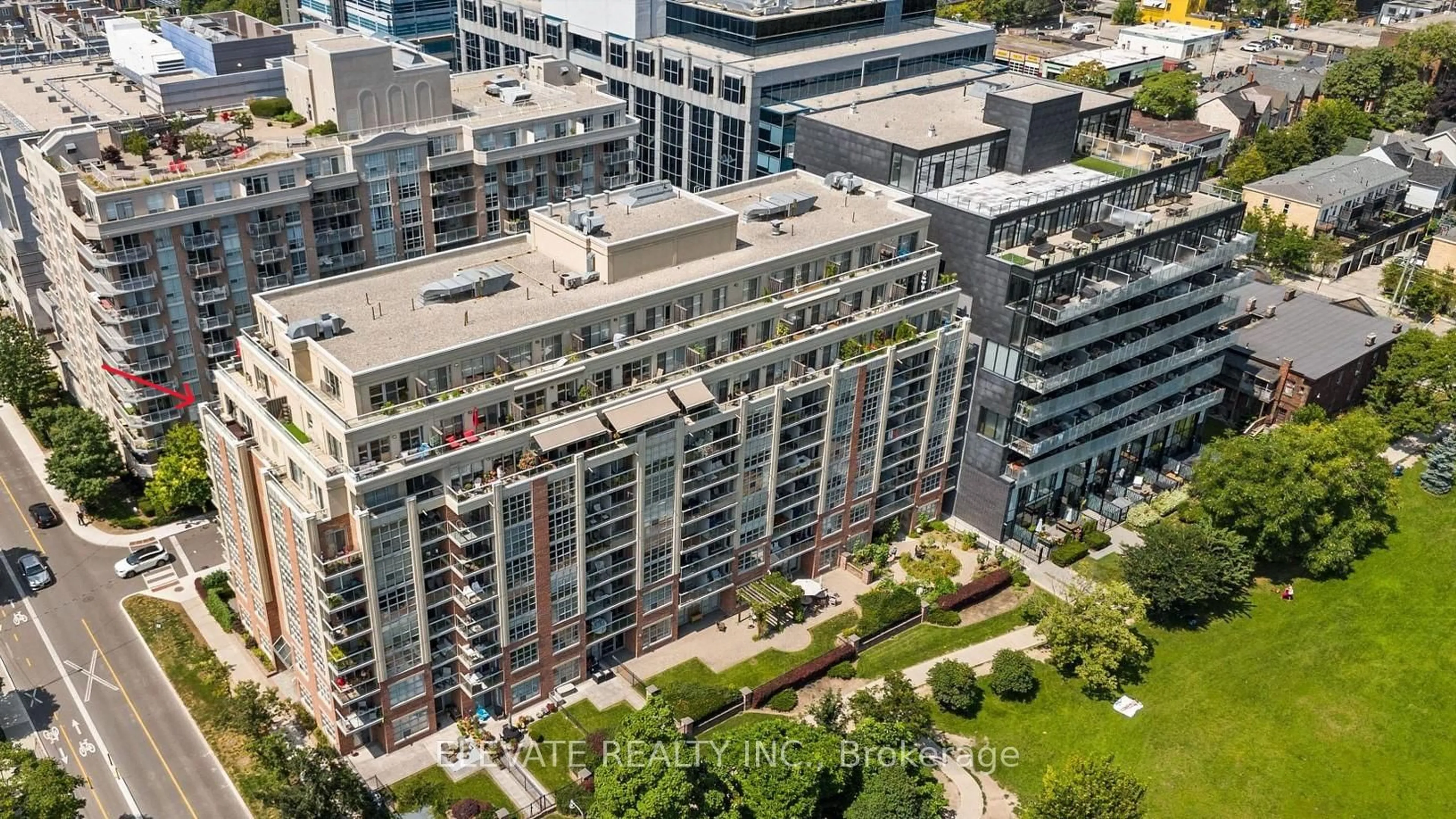 A pic from outside/outdoor area/front of a property/back of a property/a pic from drone, city buildings view from balcony for 15 Stafford St #LPH5, Toronto Ontario M5V 3X6