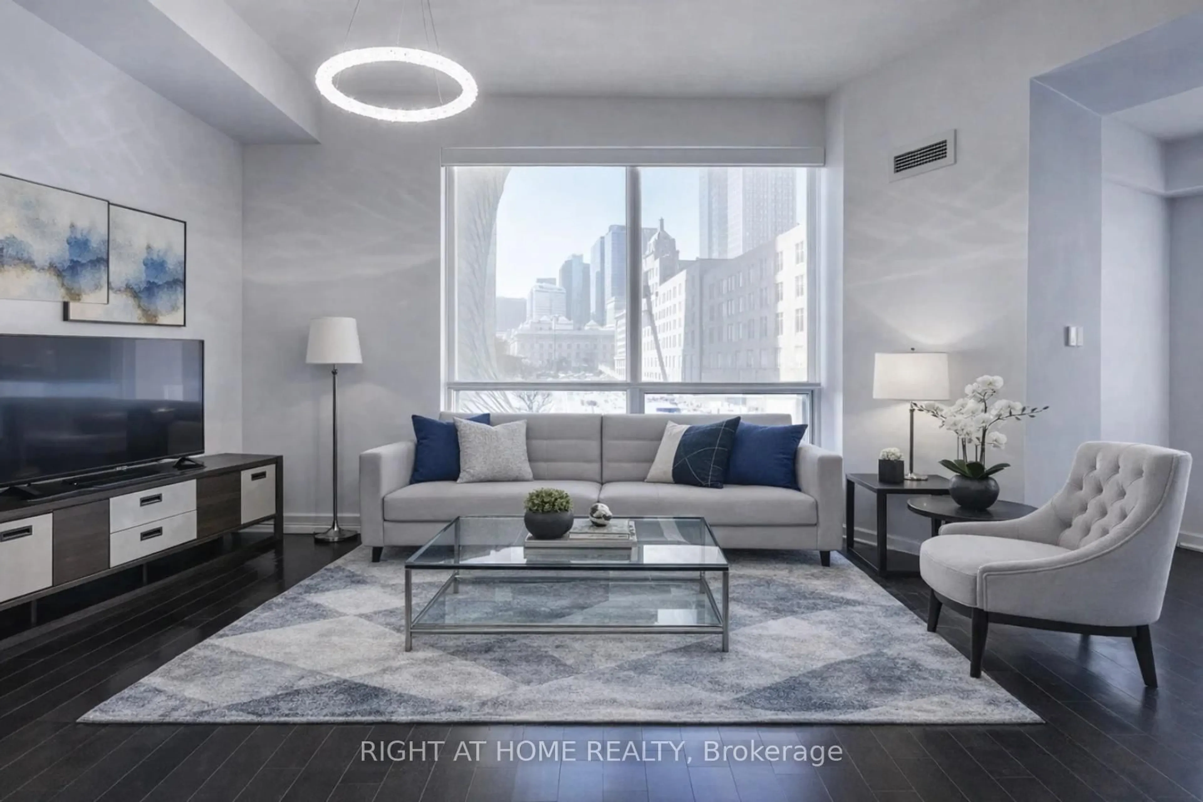 Living room with furniture, unknown for 1 The Esplanade #301, Toronto Ontario M5E 0A8