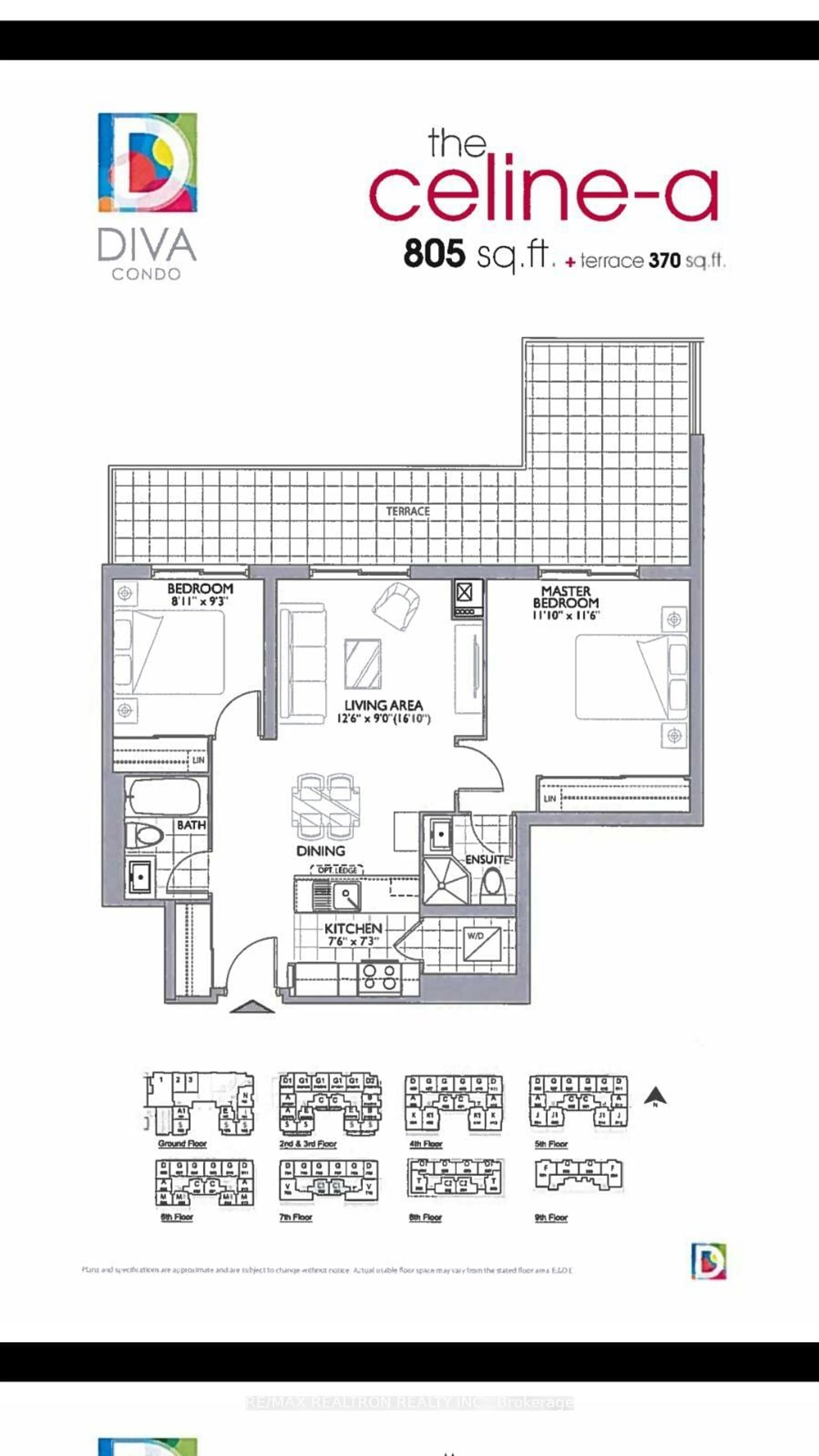 Floor plan for 741 Sheppard Ave #701, Toronto Ontario M3H 0C9