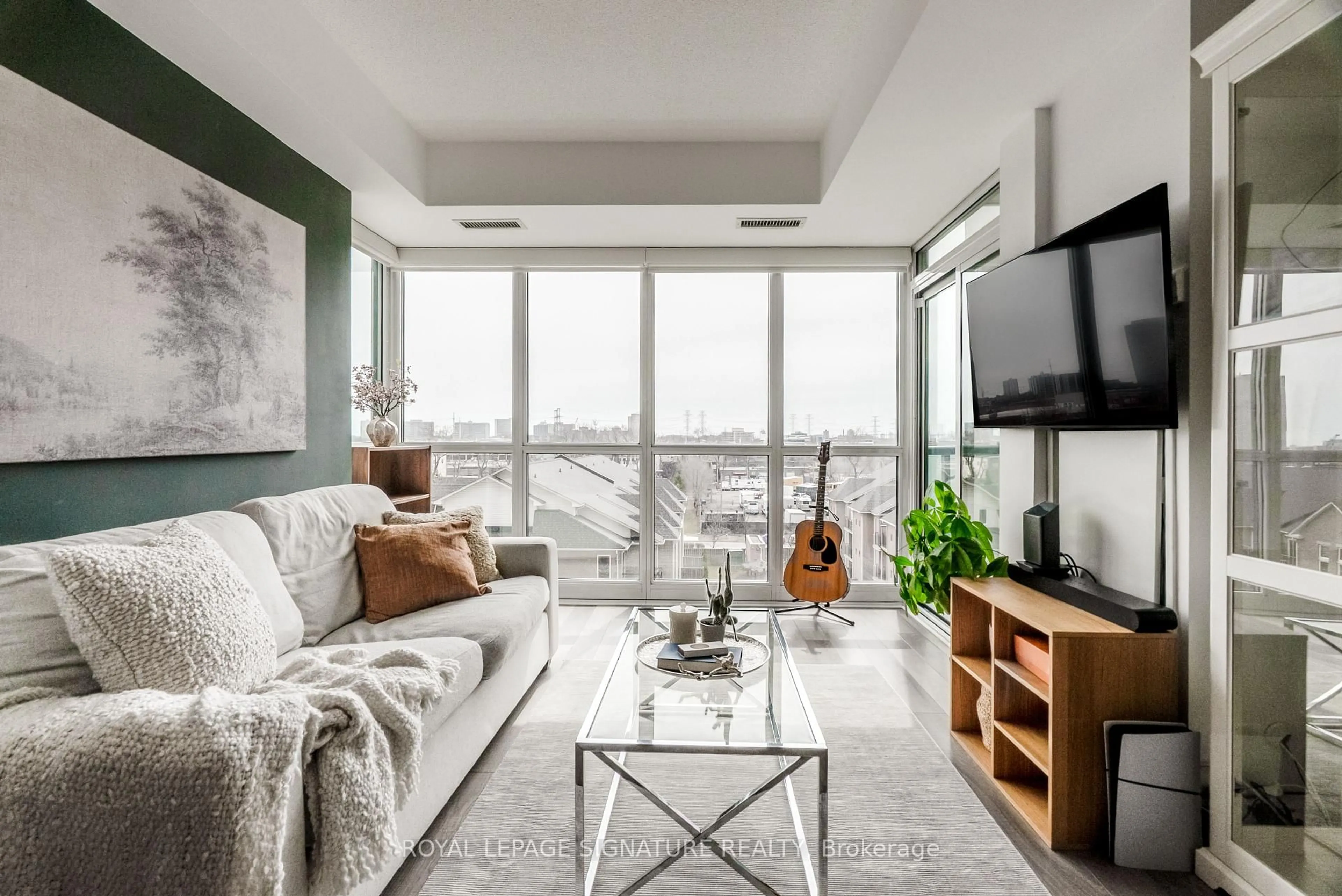 Living room with furniture, unknown for 35 Brian Peck Cres #515, Toronto Ontario M4G 0A5