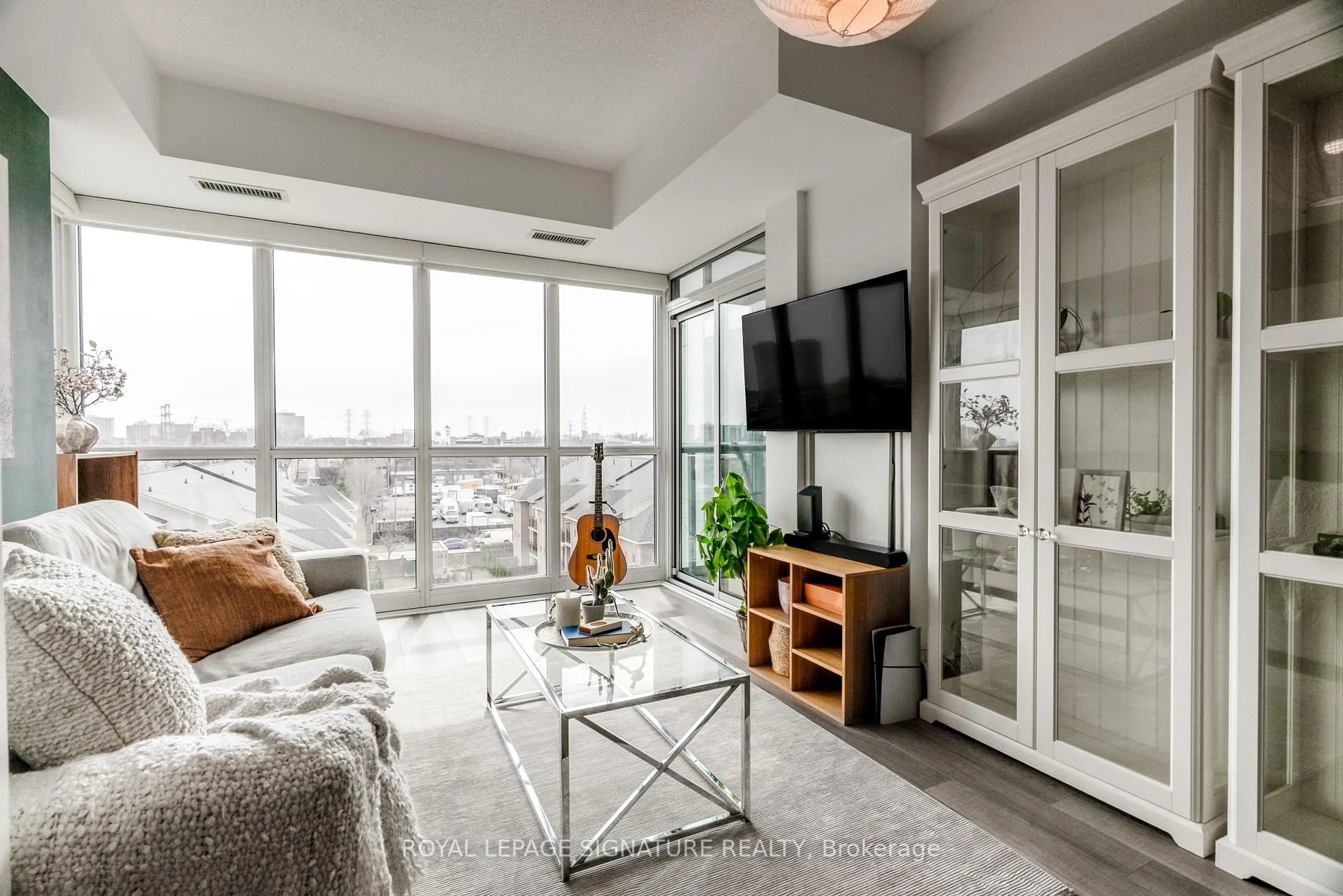 Living room with furniture, unknown for 35 Brian Peck Cres #515, Toronto Ontario M4G 0A5