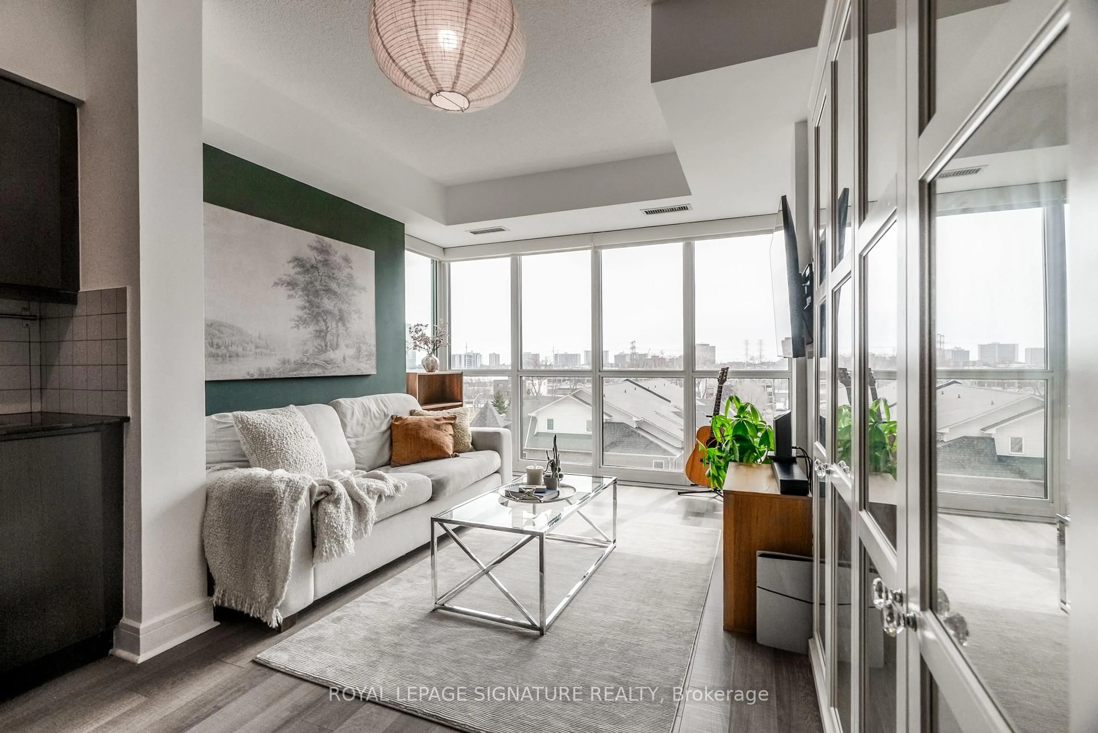 Living room with furniture, unknown for 35 Brian Peck Cres #515, Toronto Ontario M4G 0A5