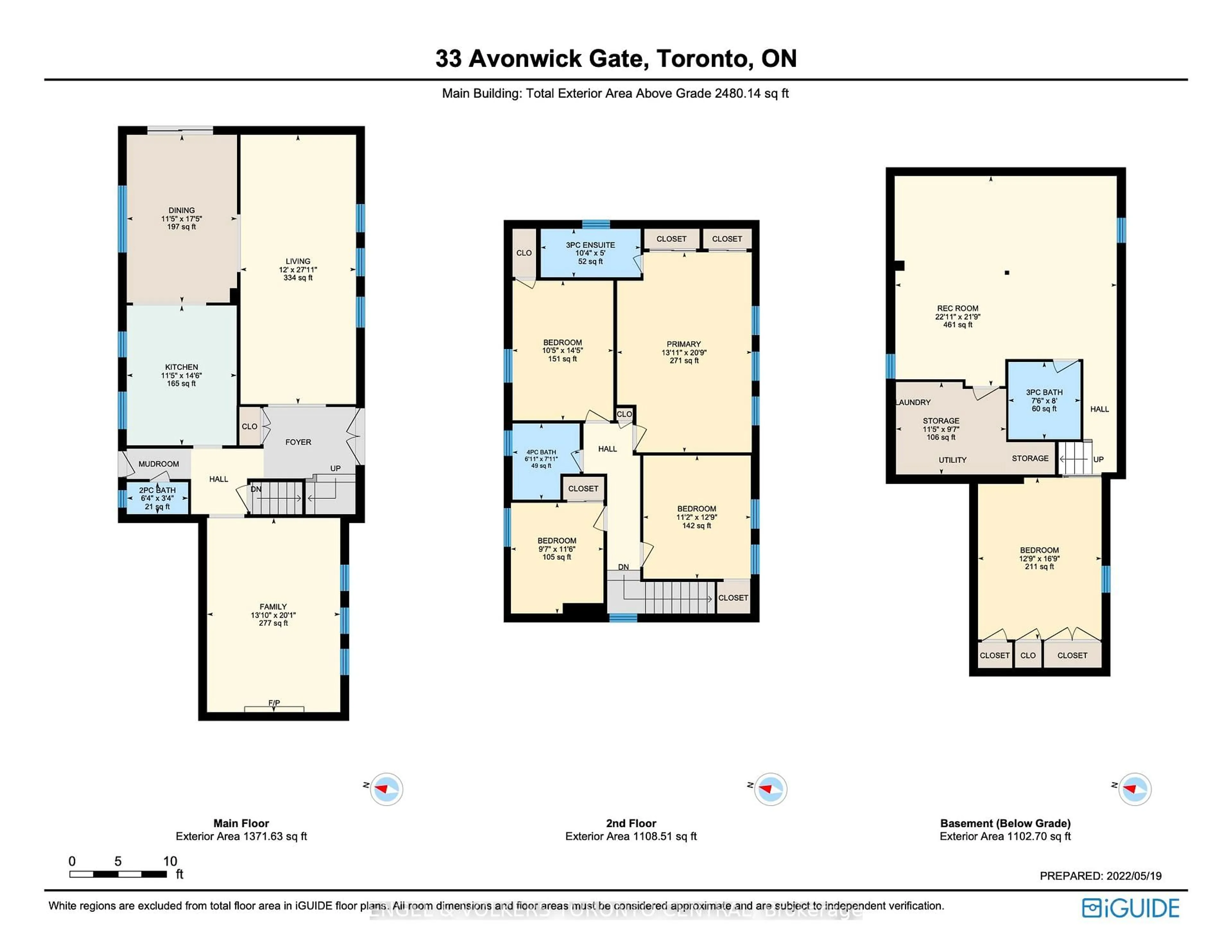 Floor plan for 33 Avonwick Gate, Toronto Ontario M2A 2M7