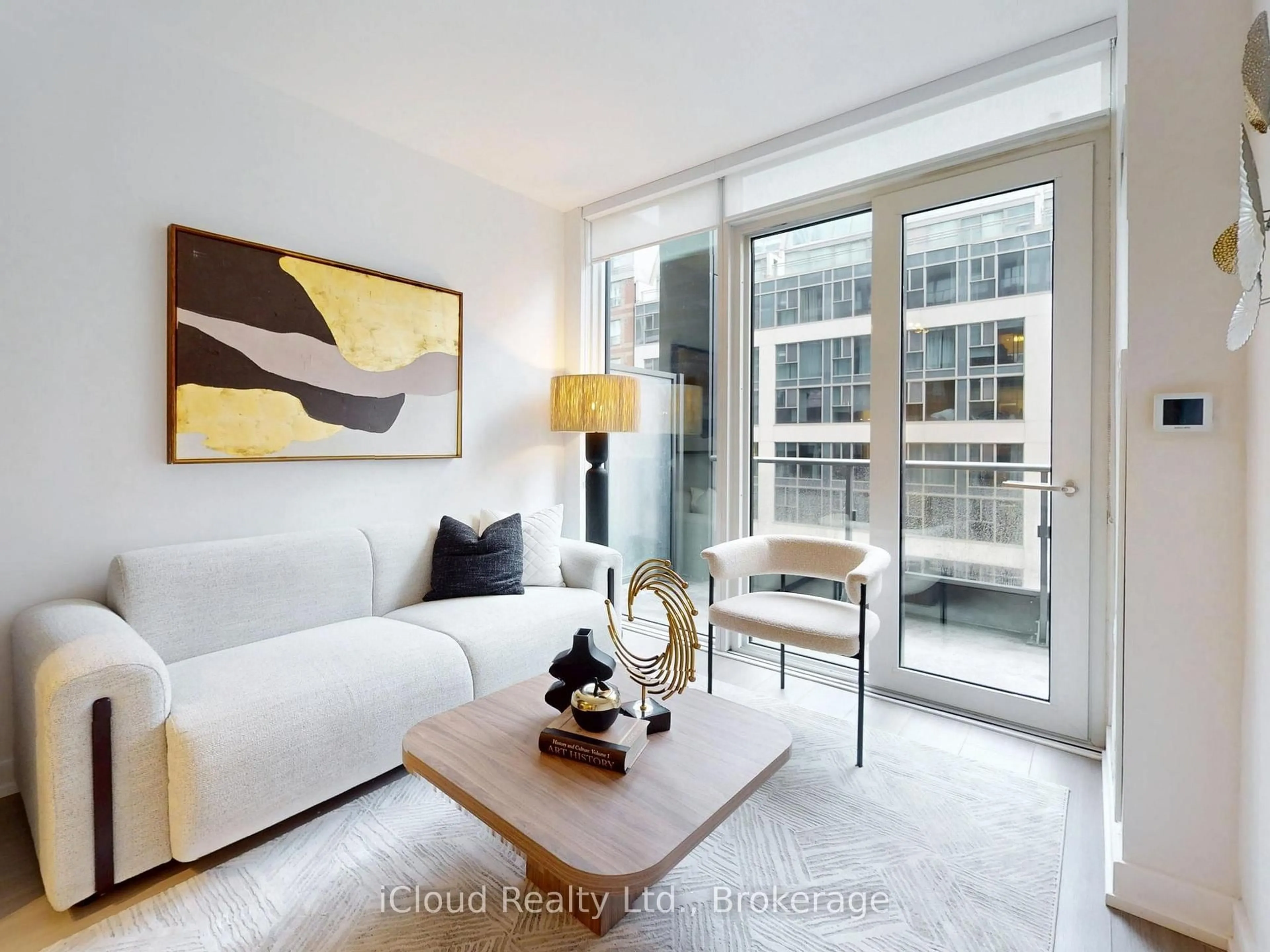 Living room with furniture, unknown for 60 princess St #440, Toronto Ontario M5A 2C7