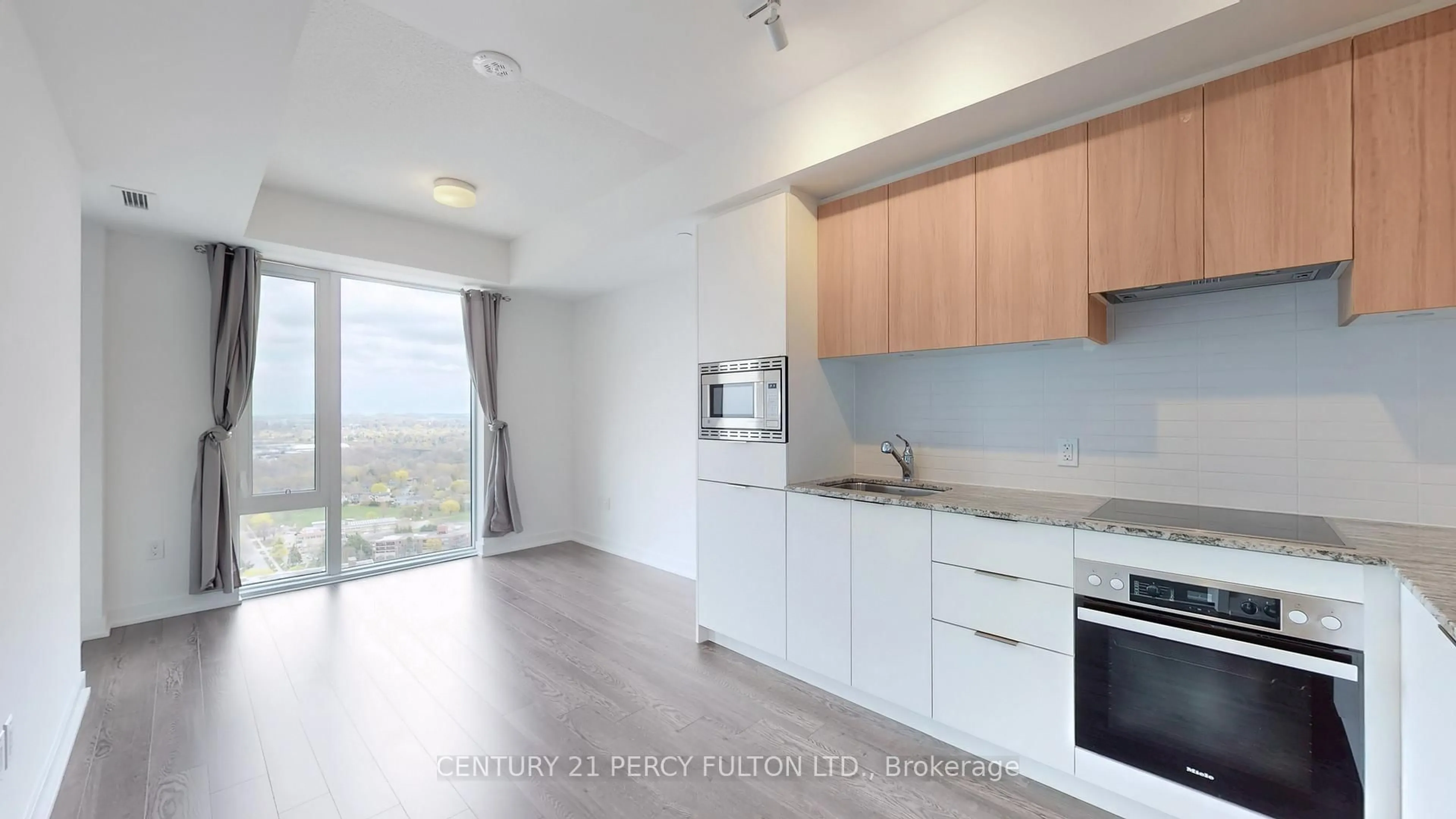 Standard kitchen, wood/laminate floor for 50 O'Neill Rd #2803, Toronto Ontario M3C 0R1