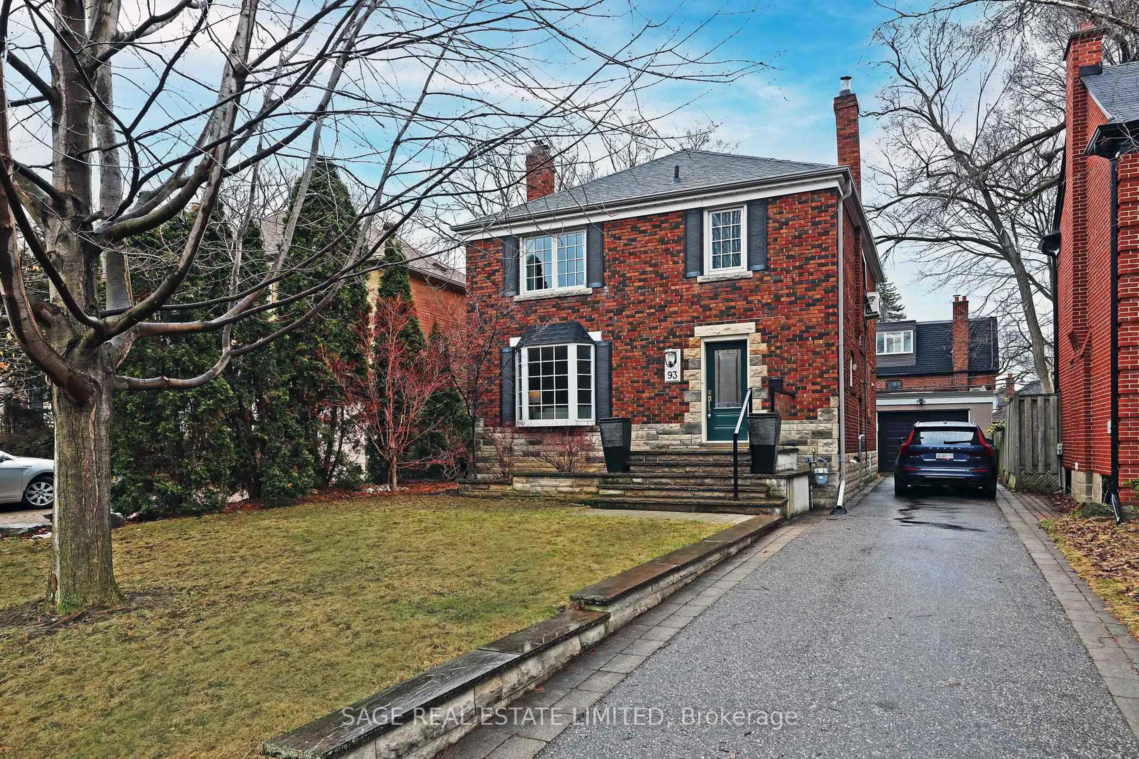 Home with brick exterior material, street for 93 Ridge Hill Dr, Toronto Ontario M6C 2J7