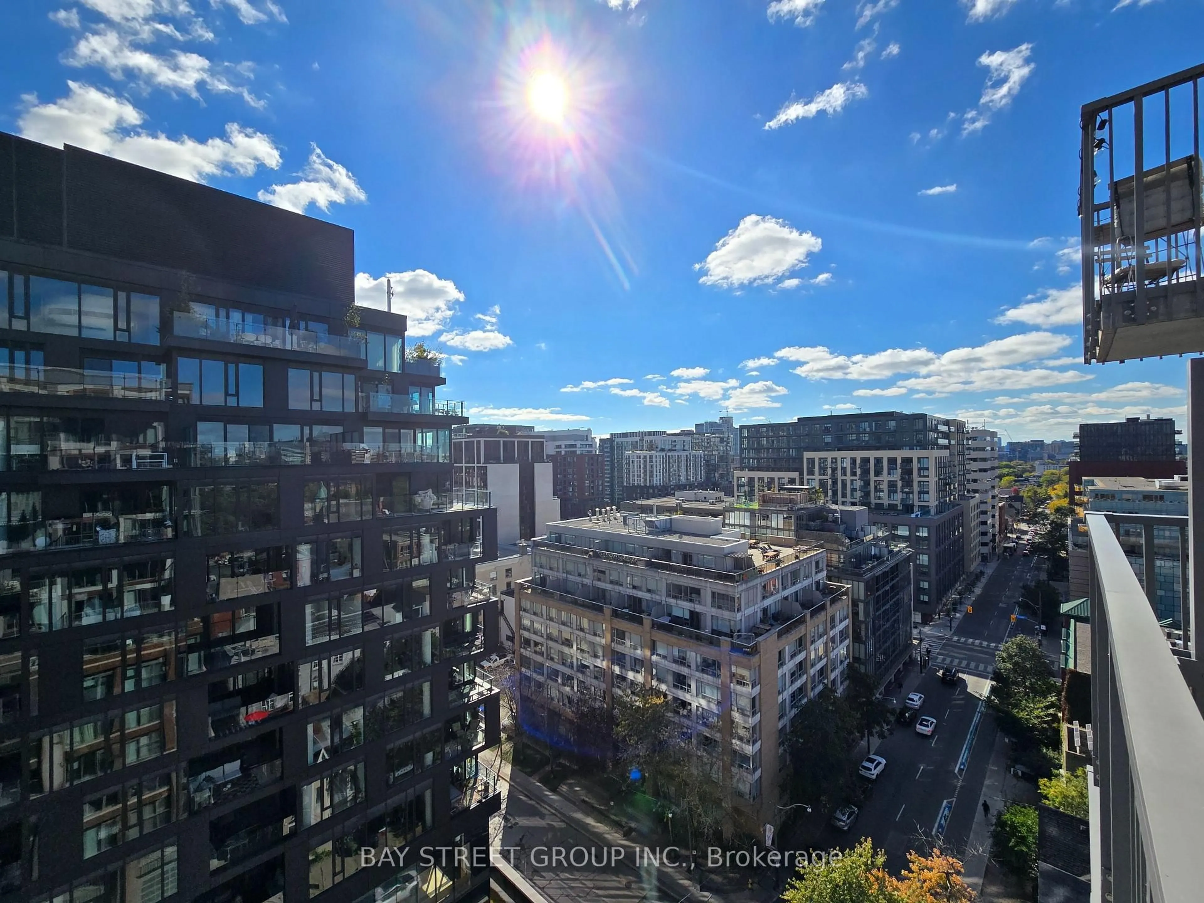A pic from outside/outdoor area/front of a property/back of a property/a pic from drone, city buildings view from balcony for 2 Augusta Ave #1304, Toronto Ontario M5V 0T3