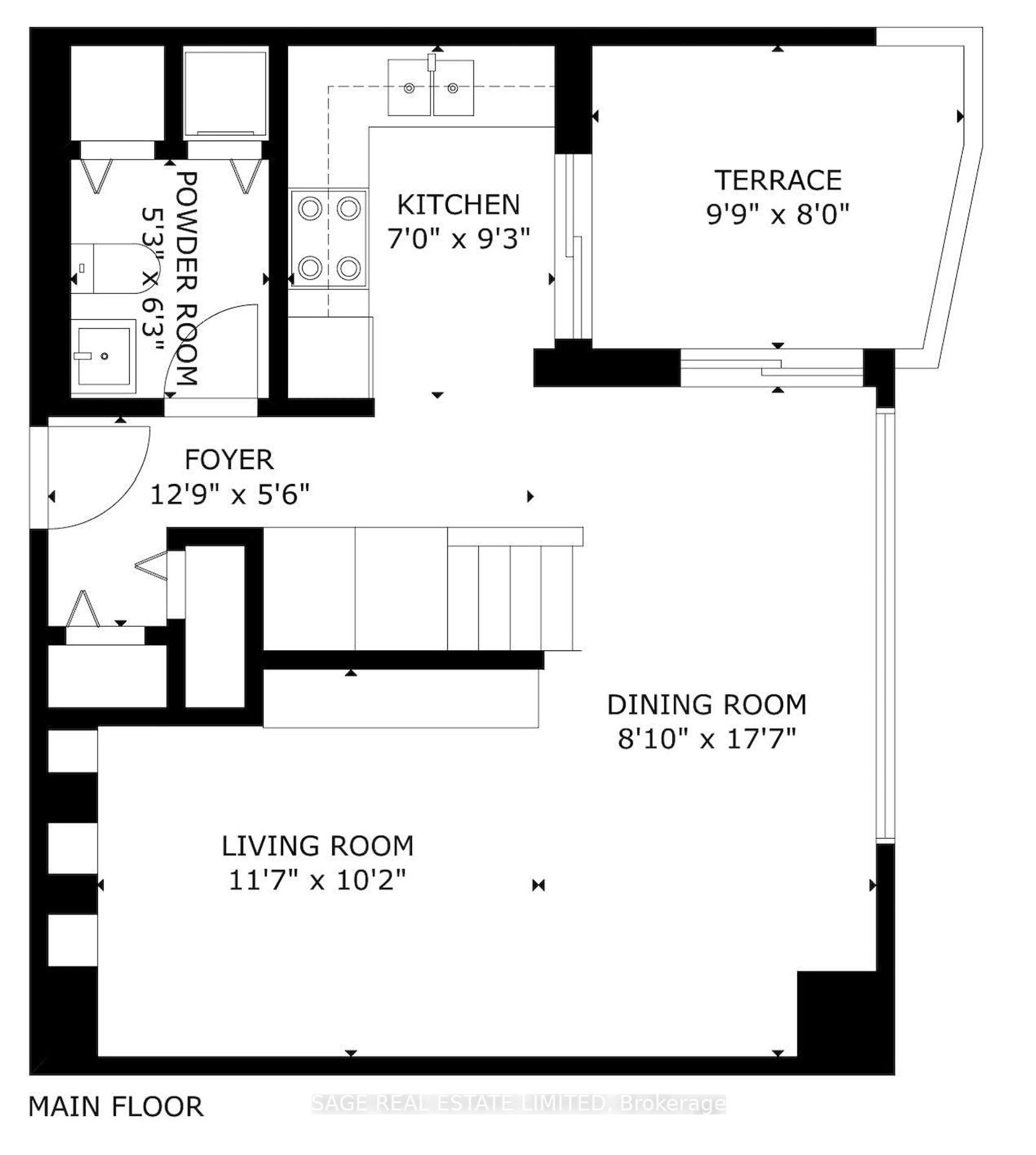 Floor plan for 18 Merton St #506, Toronto Ontario M4S 3G9
