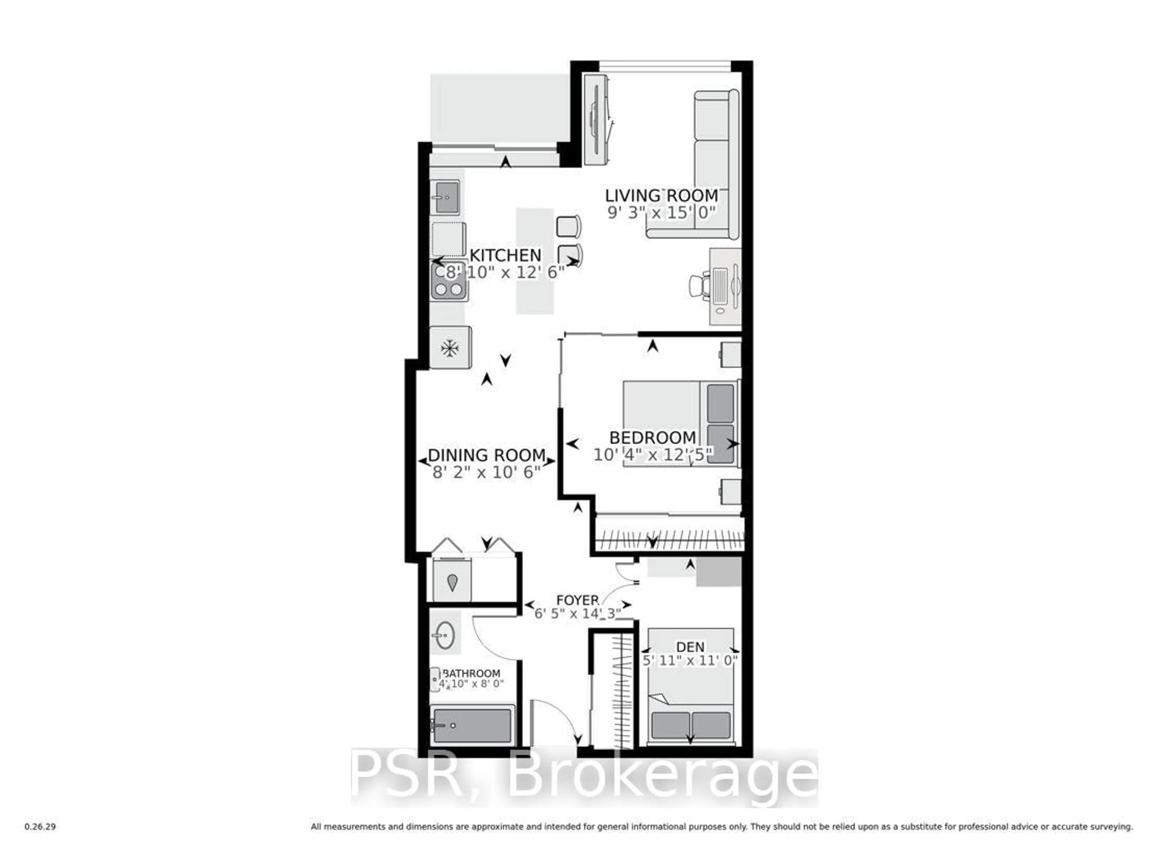 Floor plan for 783 Bathurst St #321, Toronto Ontario M5S 0A8