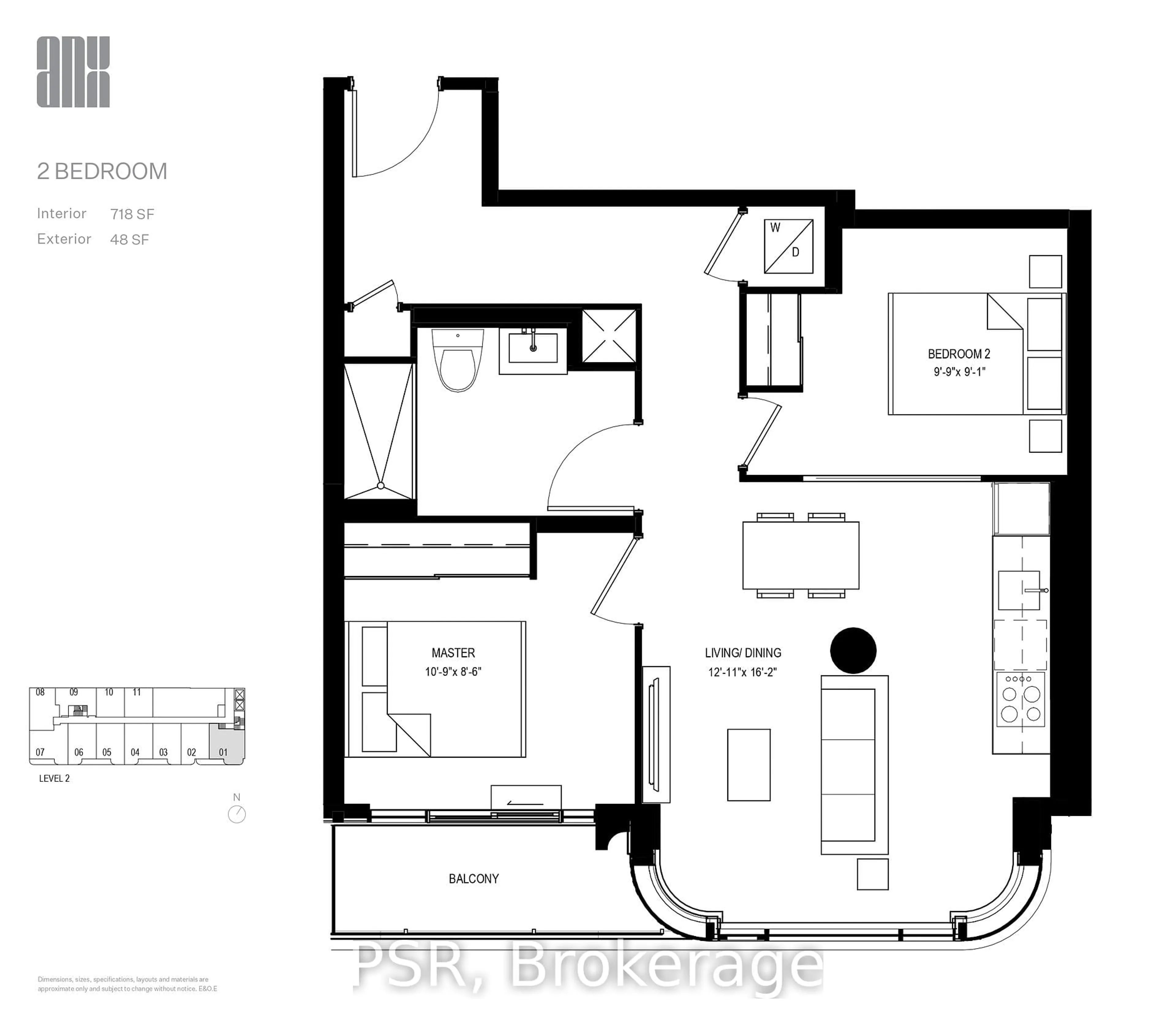 Floor plan for 328 Dupont St #201, Toronto Ontario M5R 1V9
