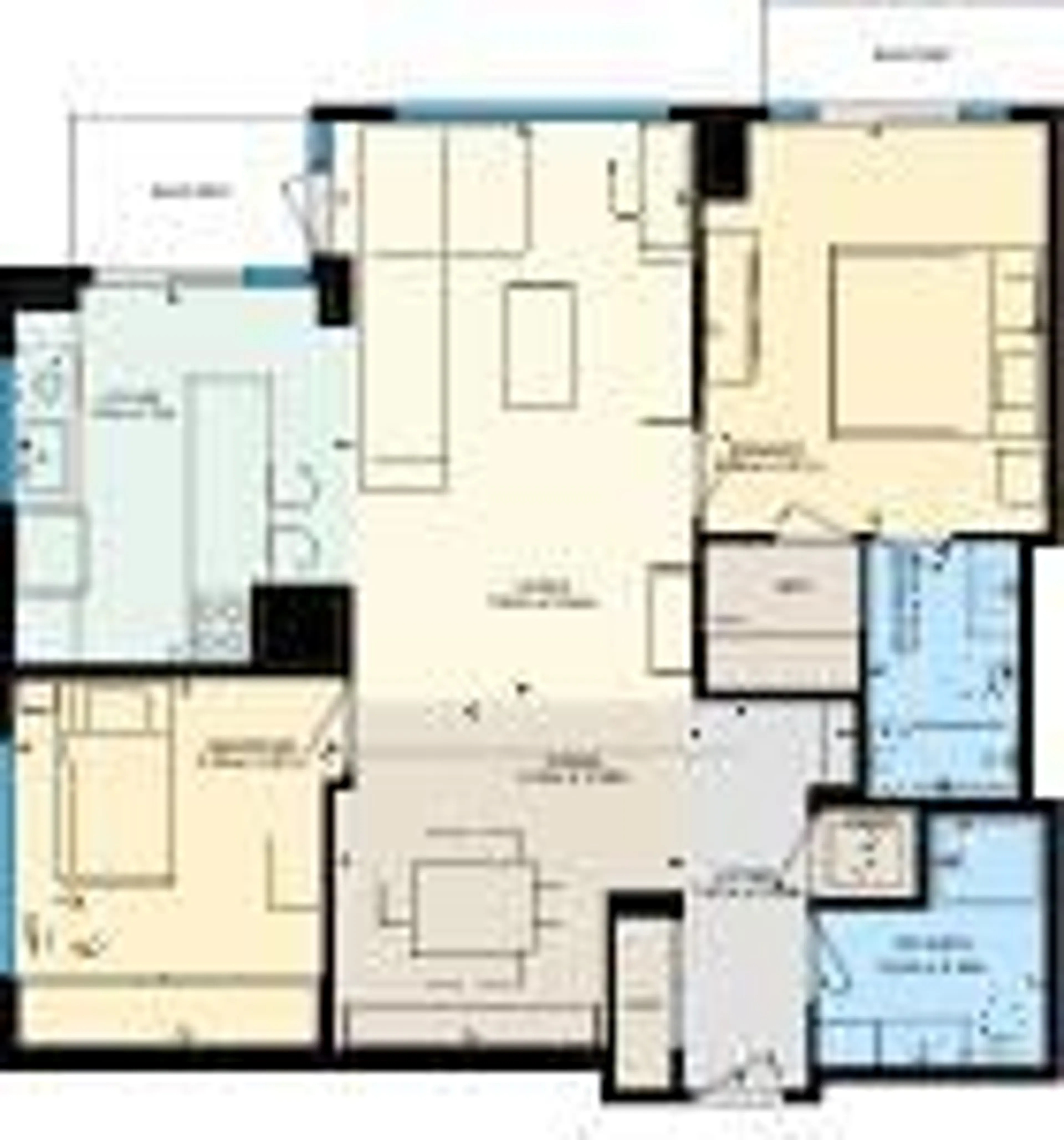 Floor plan for 181 Wynford Dr #2607, Toronto Ontario M3C 0C6