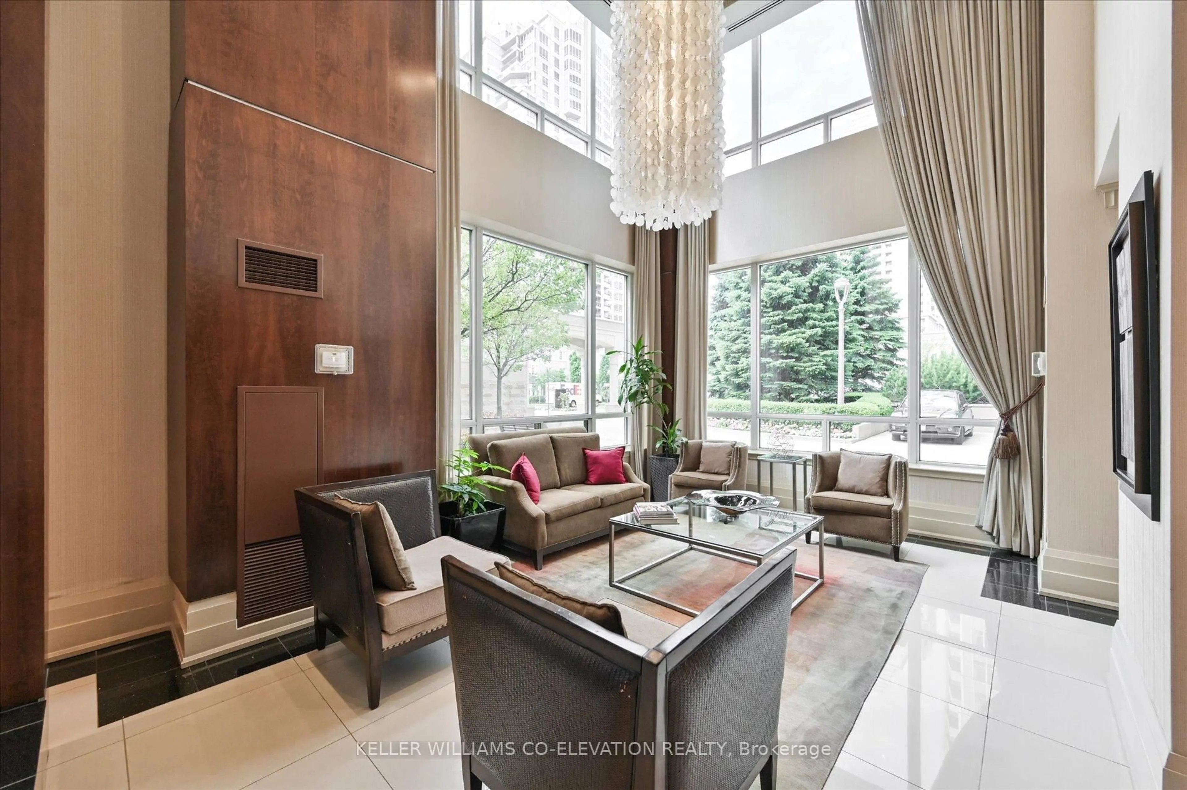 Living room with furniture, unknown for 8 Rean Dr #714, Toronto Ontario M2K 3B9