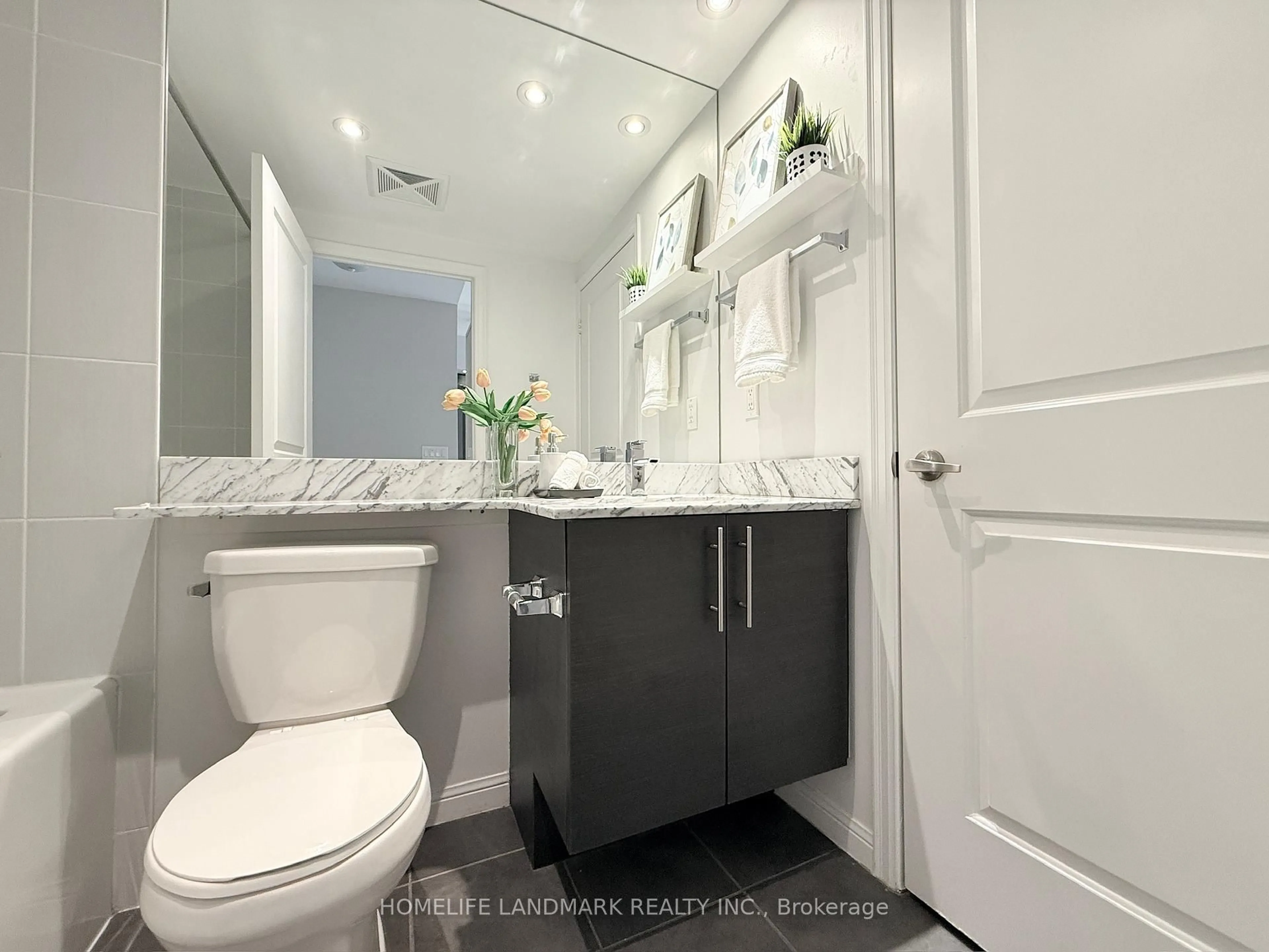 Contemporary bathroom, ceramic/tile floor for 75 East Liberty St #1108, Toronto Ontario M6K 3R3