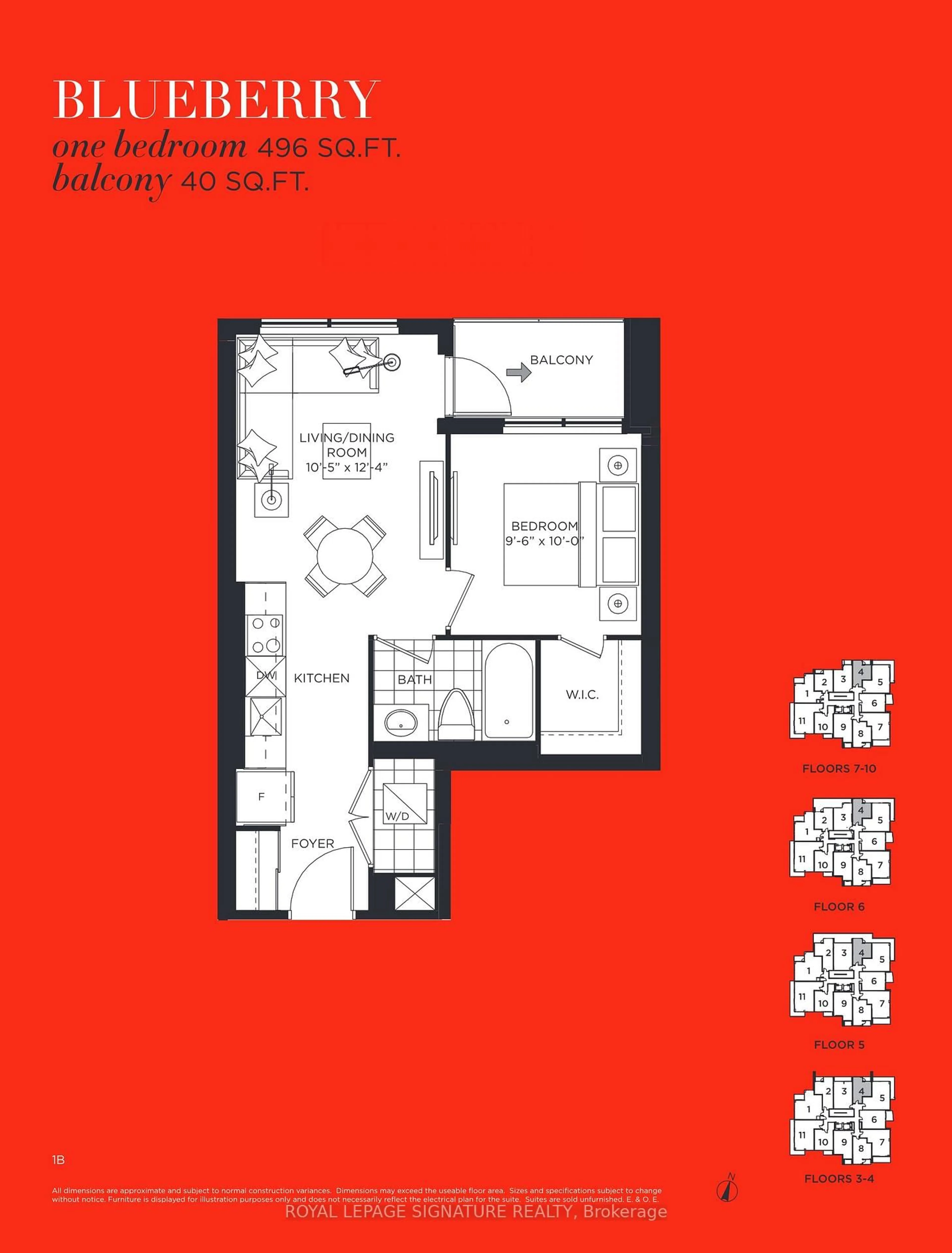 Floor plan for 2 Teagarden Crt #604, Toronto Ontario M2N 0L6
