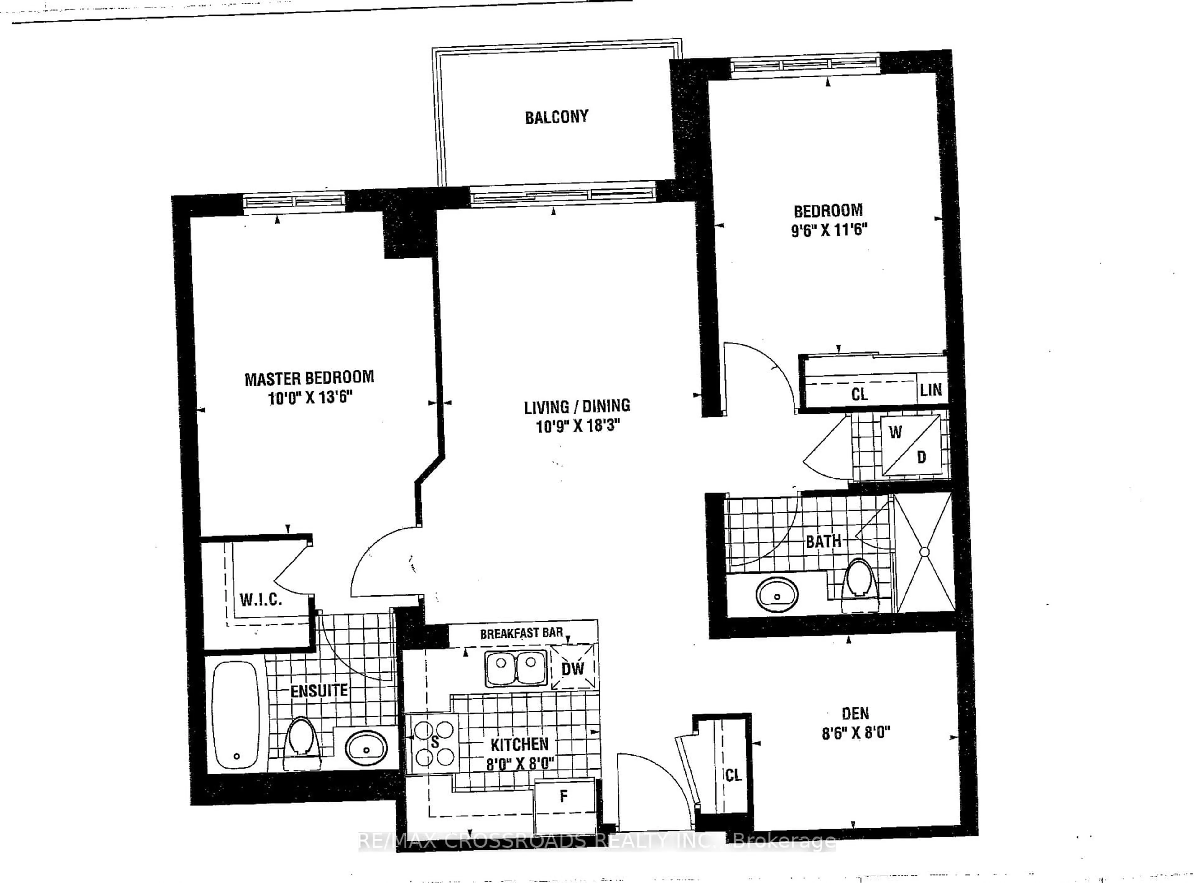 Floor plan for 10 Bloorview Pl #716, Toronto Ontario M2J 0B1