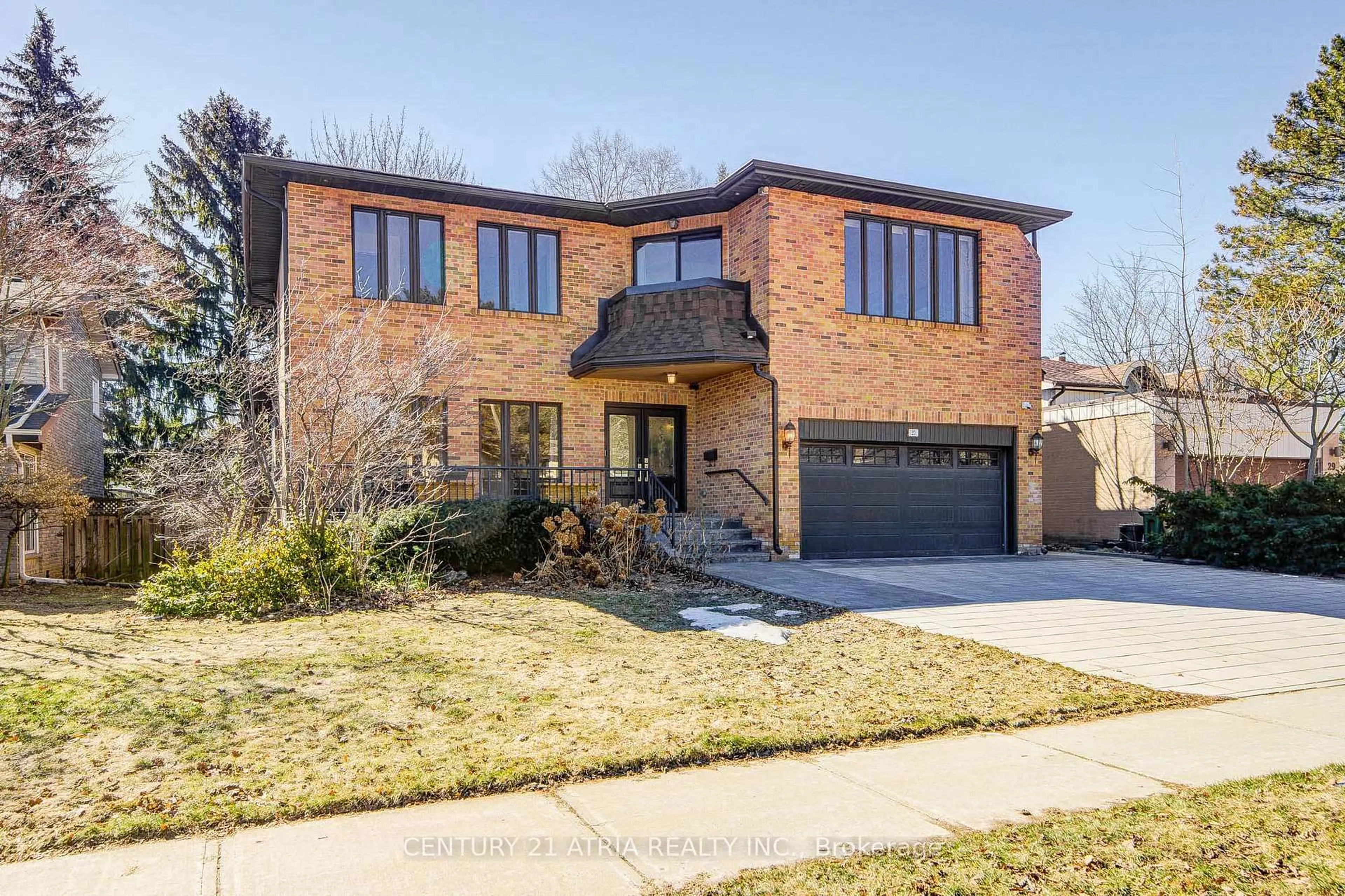 Home with brick exterior material, street for 27 Denlow Blvd, Toronto Ontario M3B 1P5