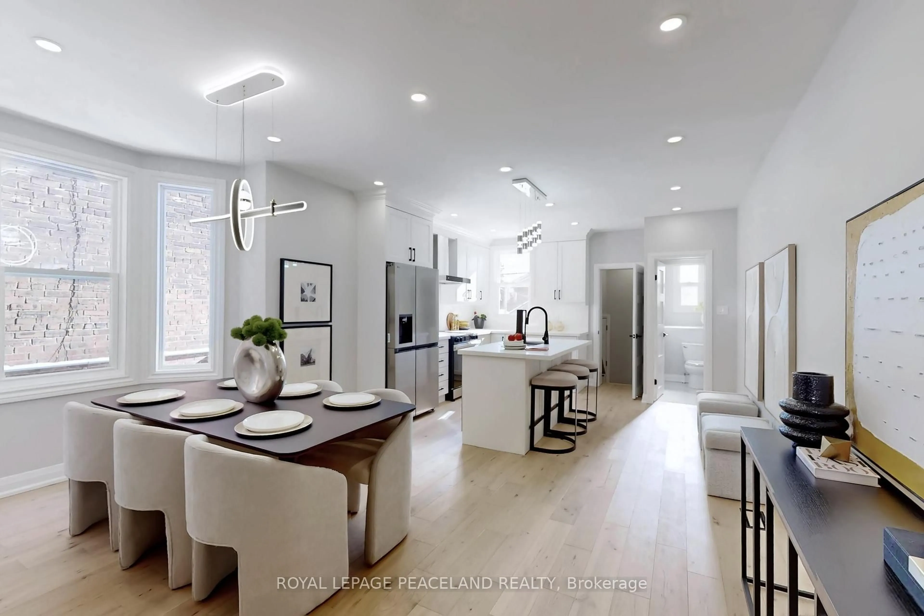 Open concept kitchen, ceramic/tile floor for 101 Marchmount Rd, Toronto Ontario M6G 2B2