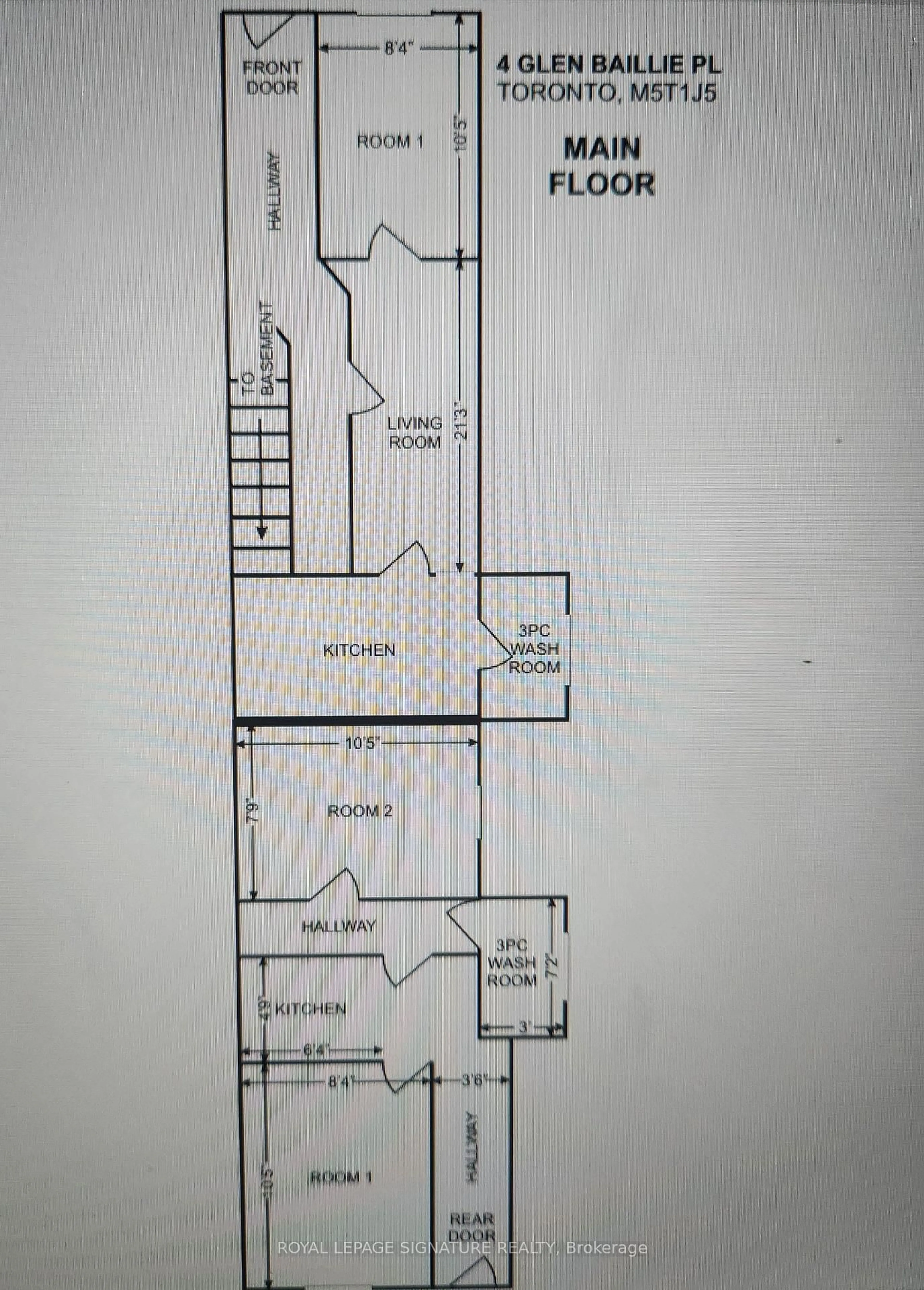Floor plan for 2 Glen Baillie Pl, Toronto Ontario M5T 1J5