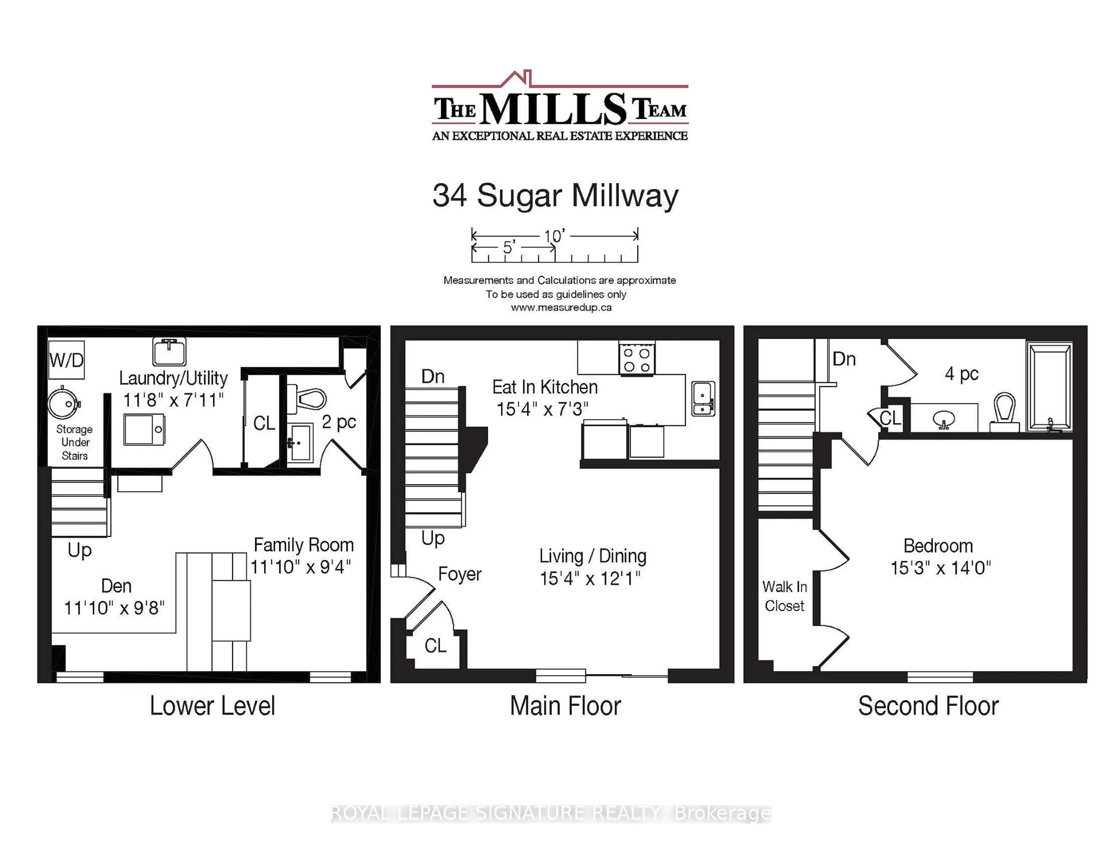 Floor plan for 34 Sugar Millway, Toronto Ontario M2L 1R6