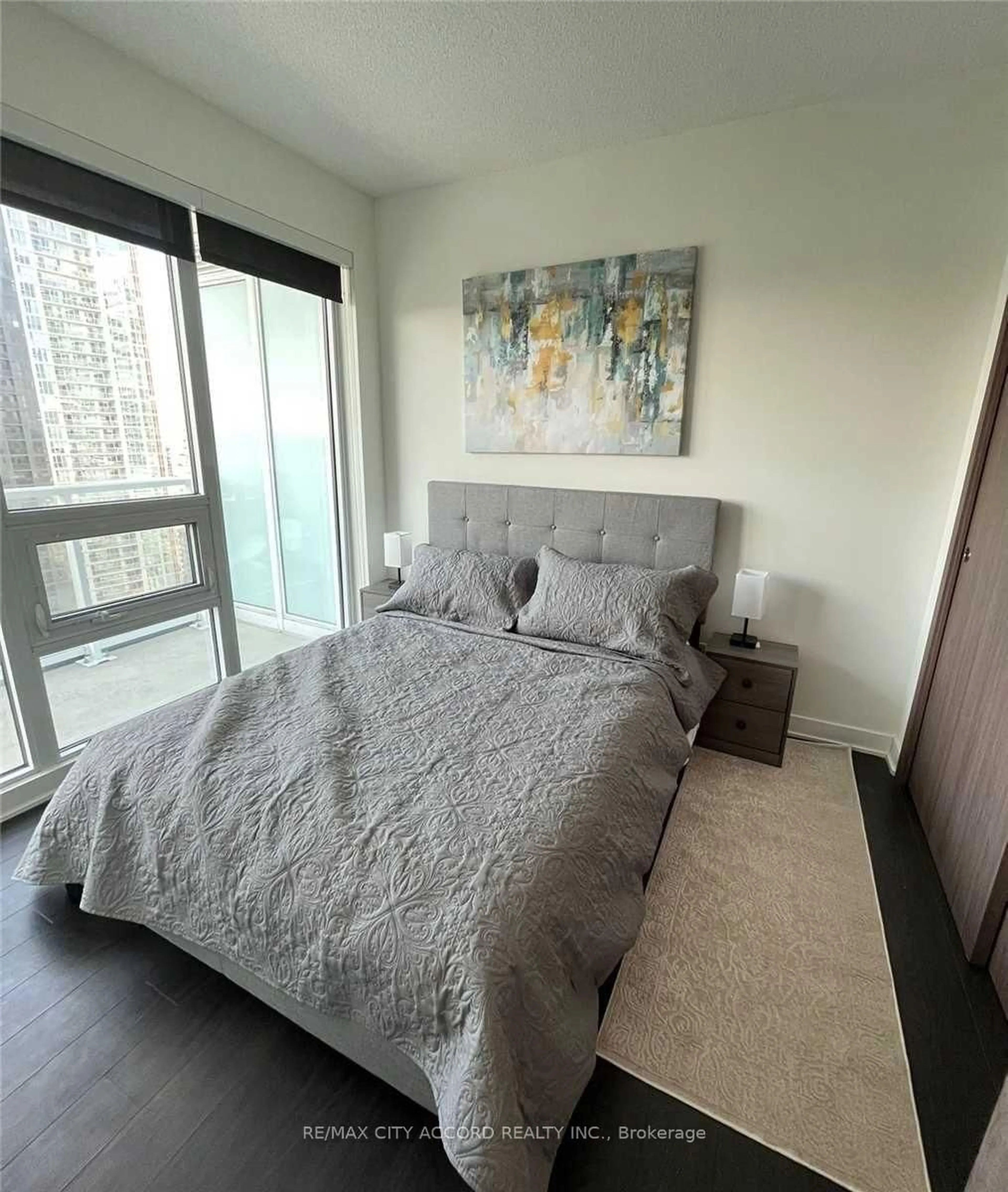 Bedroom with bed, unknown for 17 Bathurst St #3109, Toronto Ontario M6A 2E1