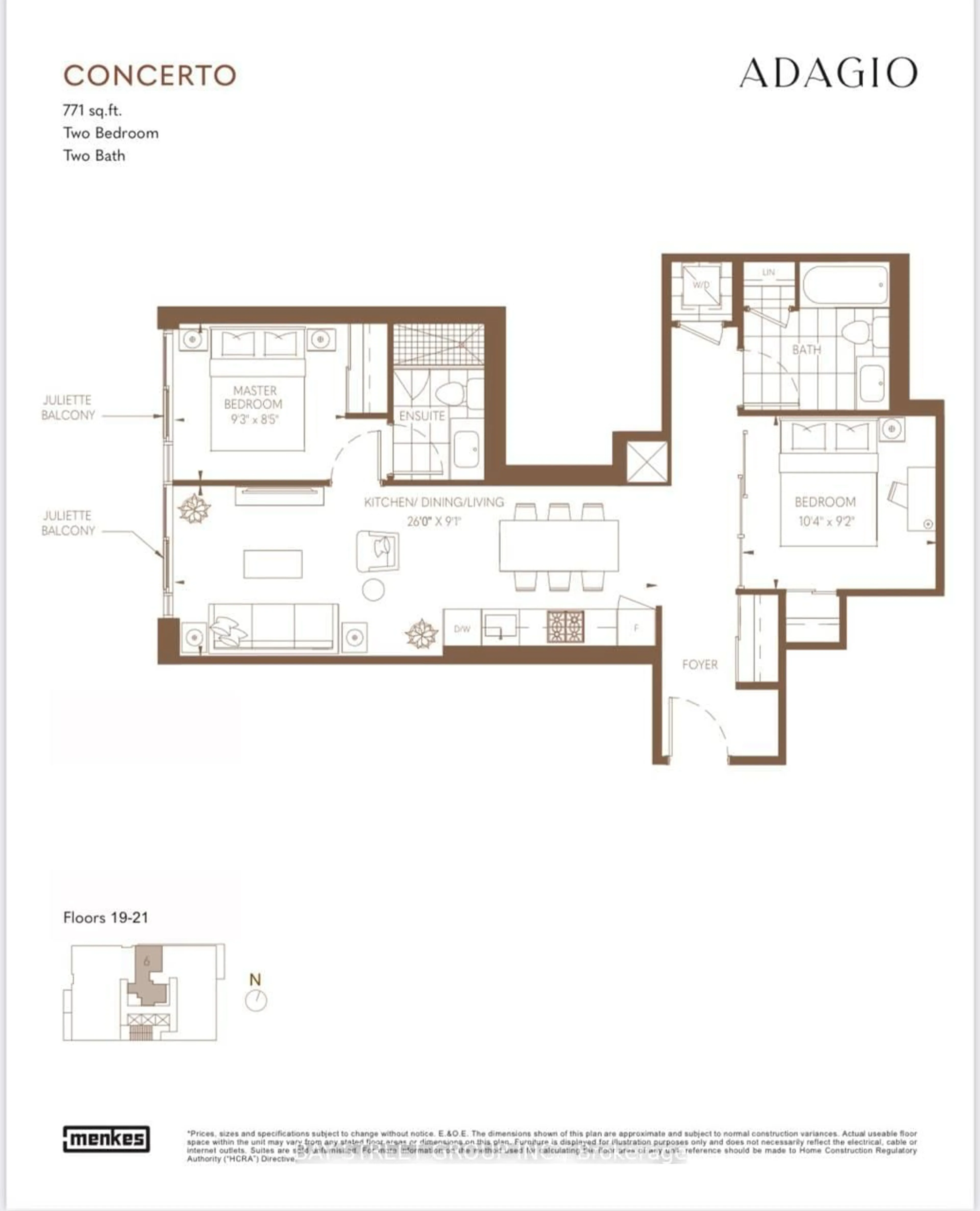 Floor plan for 771 Yonge St #1906, Toronto Ontario M4W 0B8