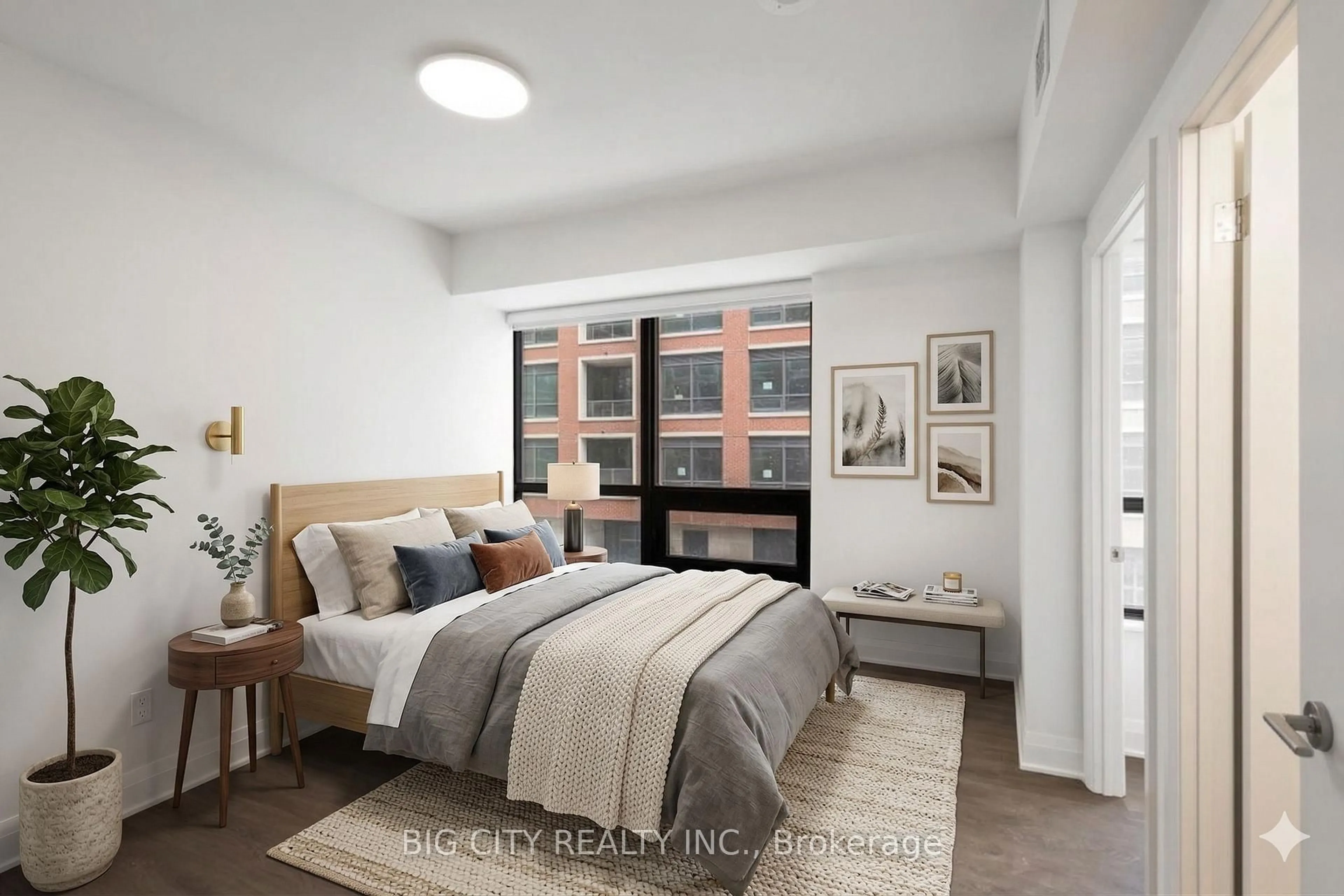 Bedroom with bed, unknown for 33 Frederick Todd Way #305, Toronto Ontario M4G 0C9