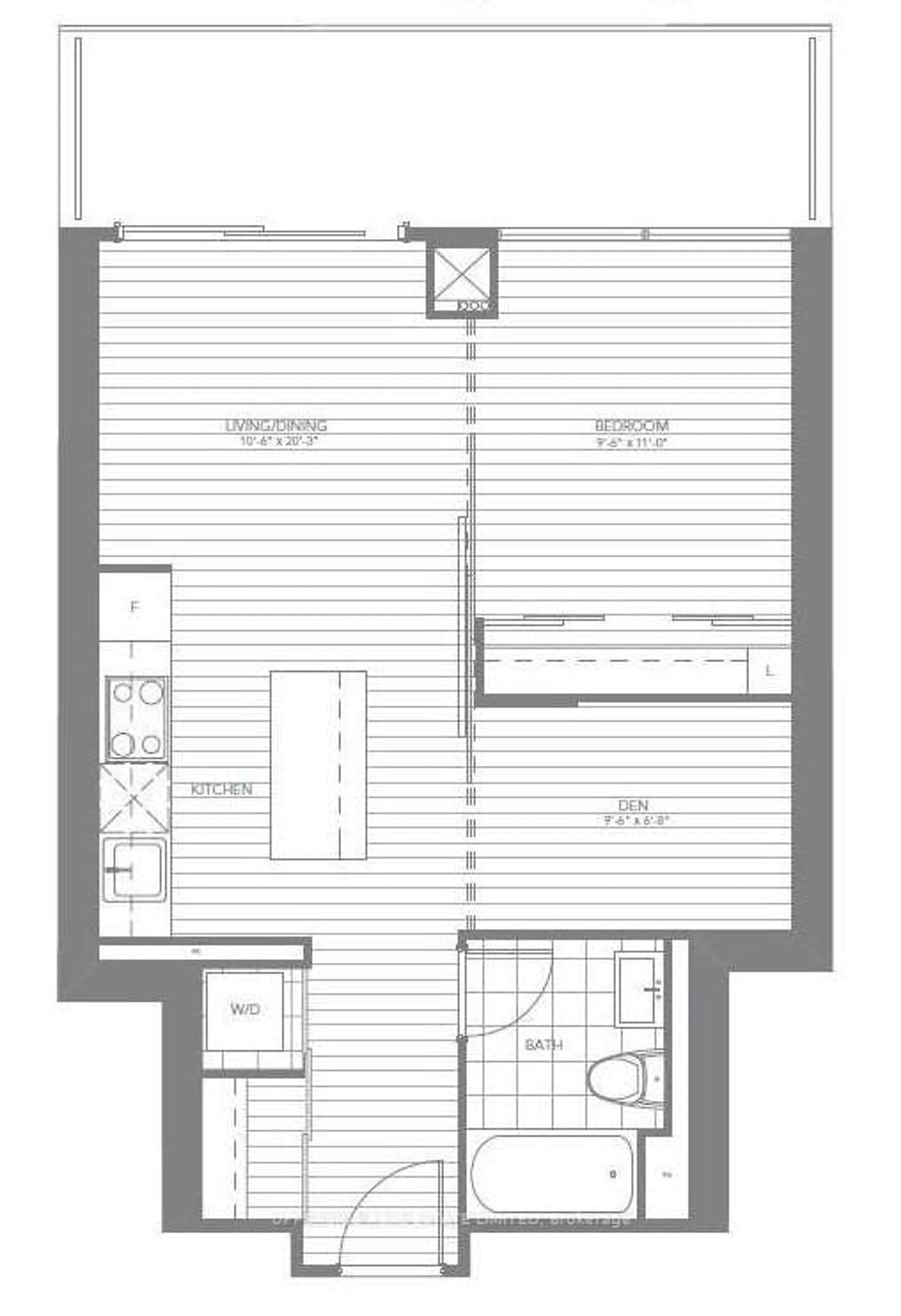 Floor plan for 65 St. Mary St #608, Toronto Ontario M5S 0A6