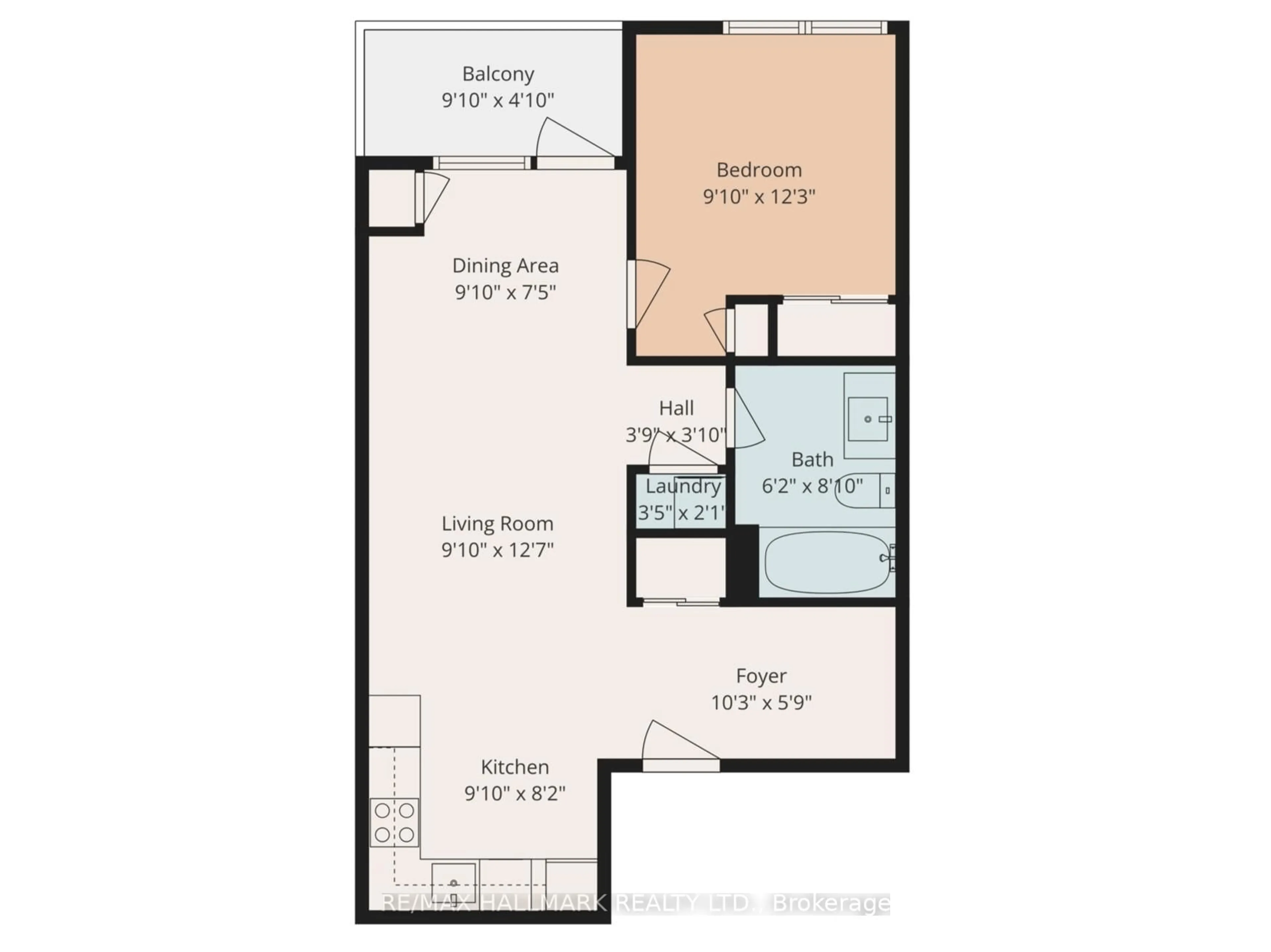 Floor plan for 120 Harrison Garden Blvd #1208, Toronto Ontario M2N 0H1
