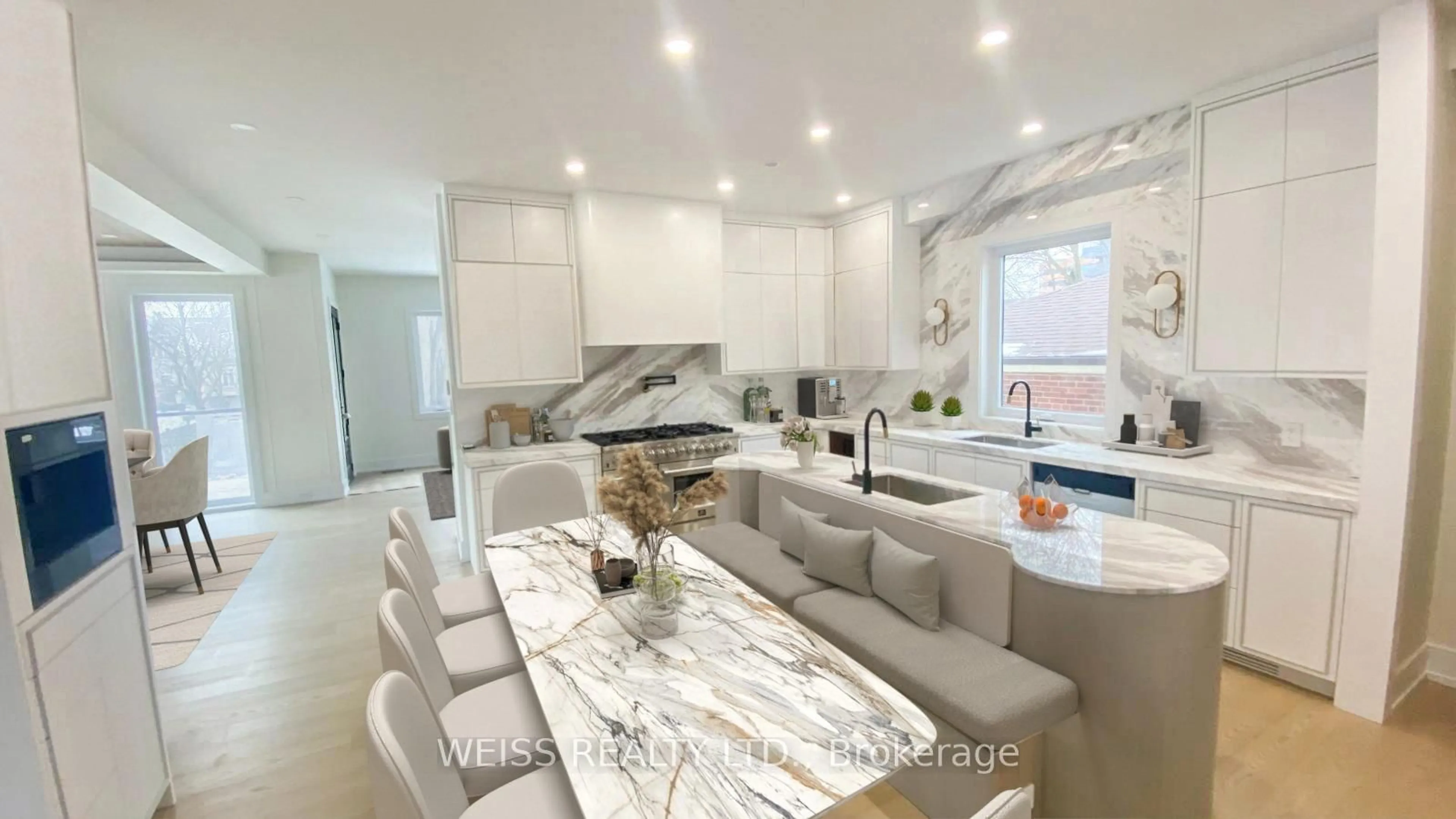 Contemporary kitchen, ceramic/tile floor for 137 Bannockburn Ave, Toronto Ontario M5M 2N4