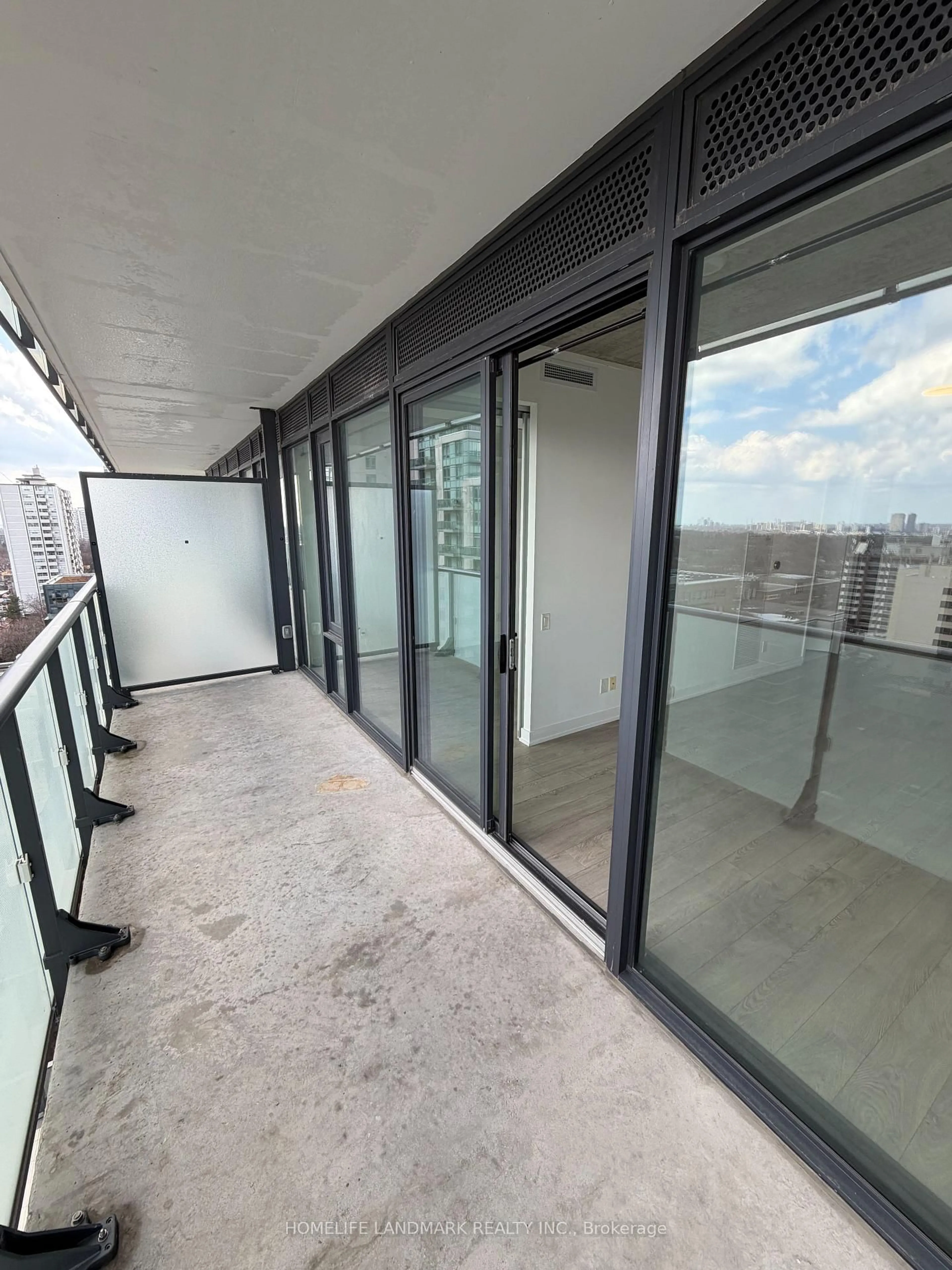 Balcony in the apartment, city buildings view from balcony for 185 Roehampton Ave #1209, Toronto Ontario M4P 0C6