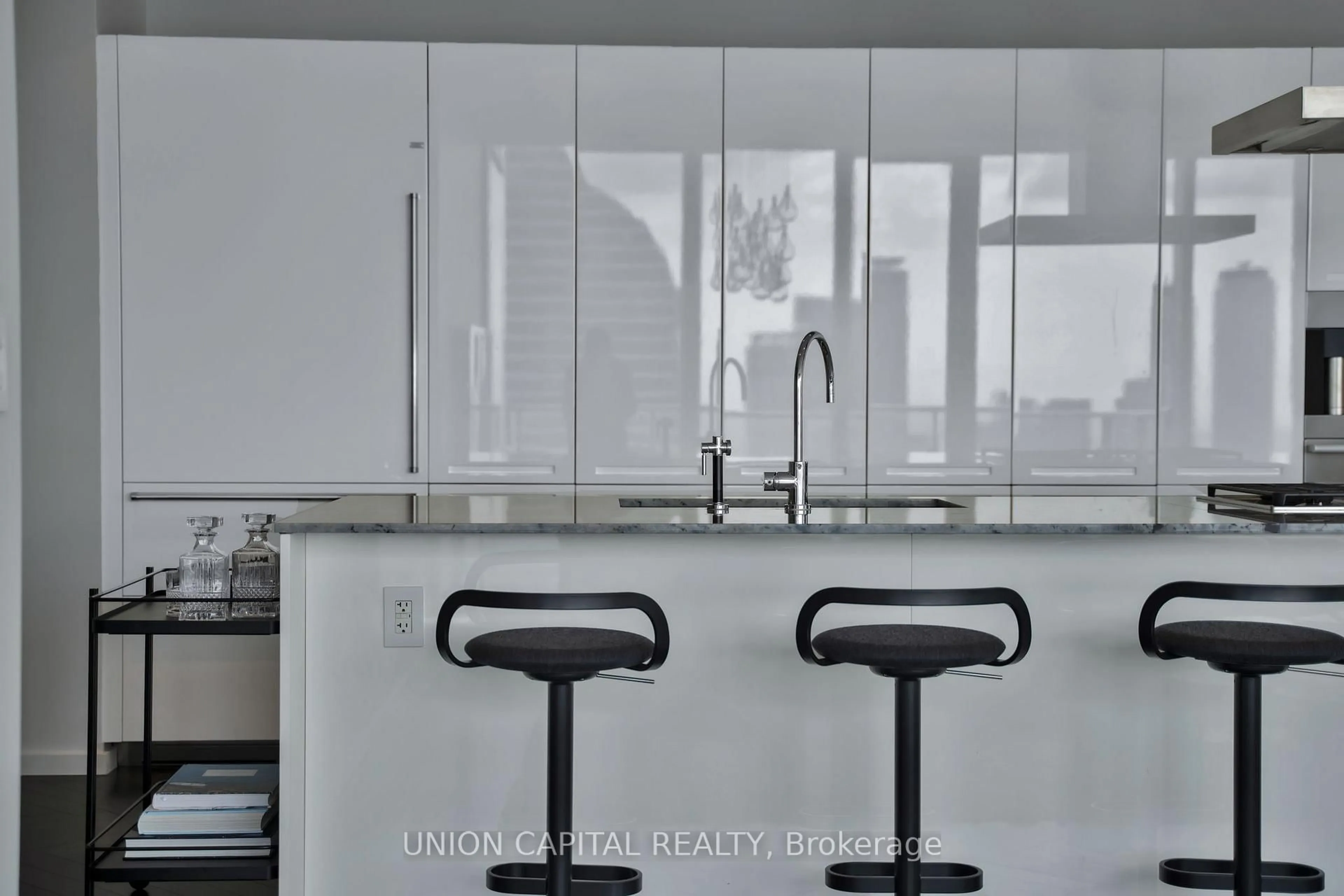 Contemporary kitchen, ceramic/tile floor for 180 University Ave #5508, Toronto Ontario M5H 0A2