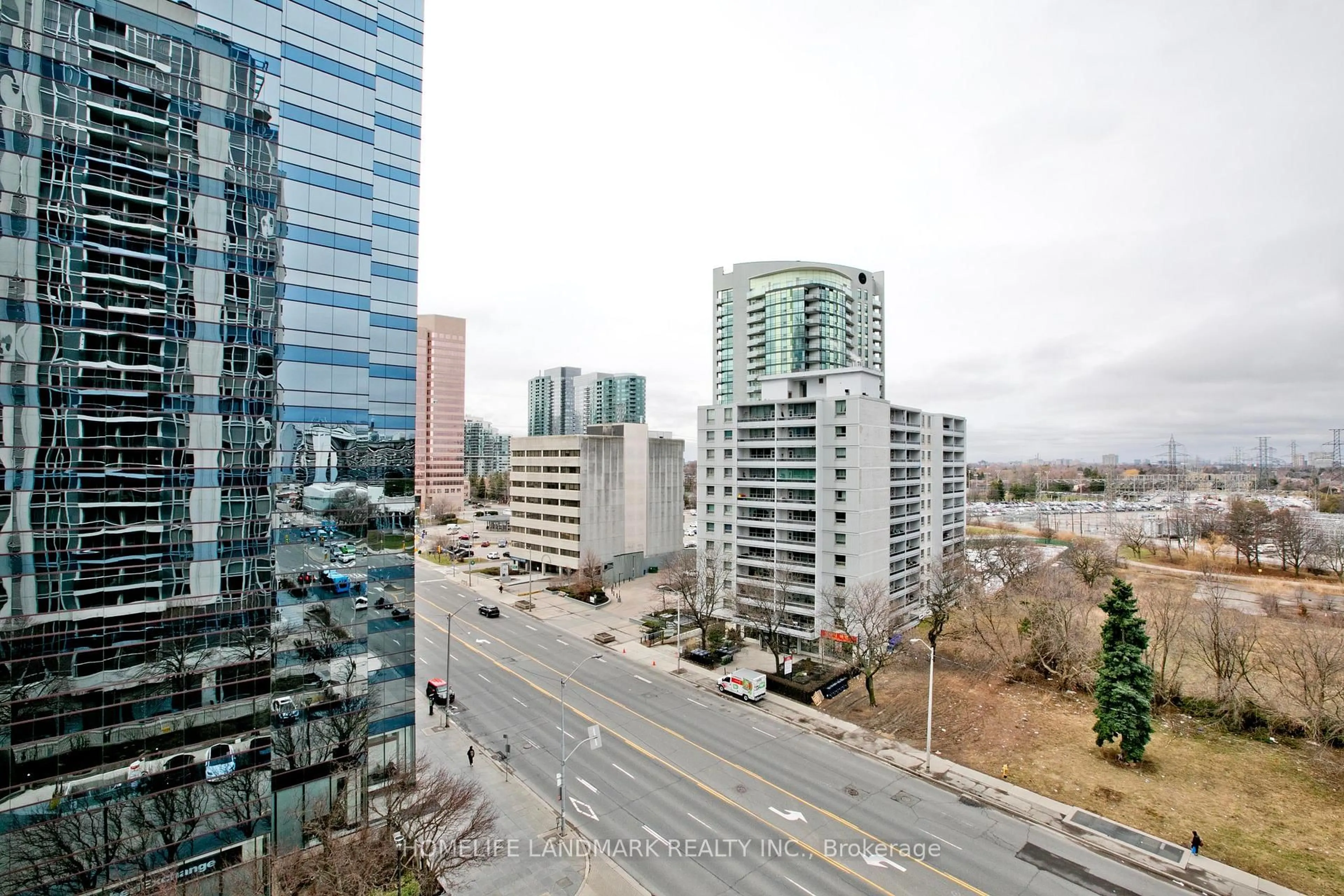 A pic from outside/outdoor area/front of a property/back of a property/a pic from drone, city buildings view from balcony for 5791 Yonge St #1001, Toronto Ontario M2M 0A8