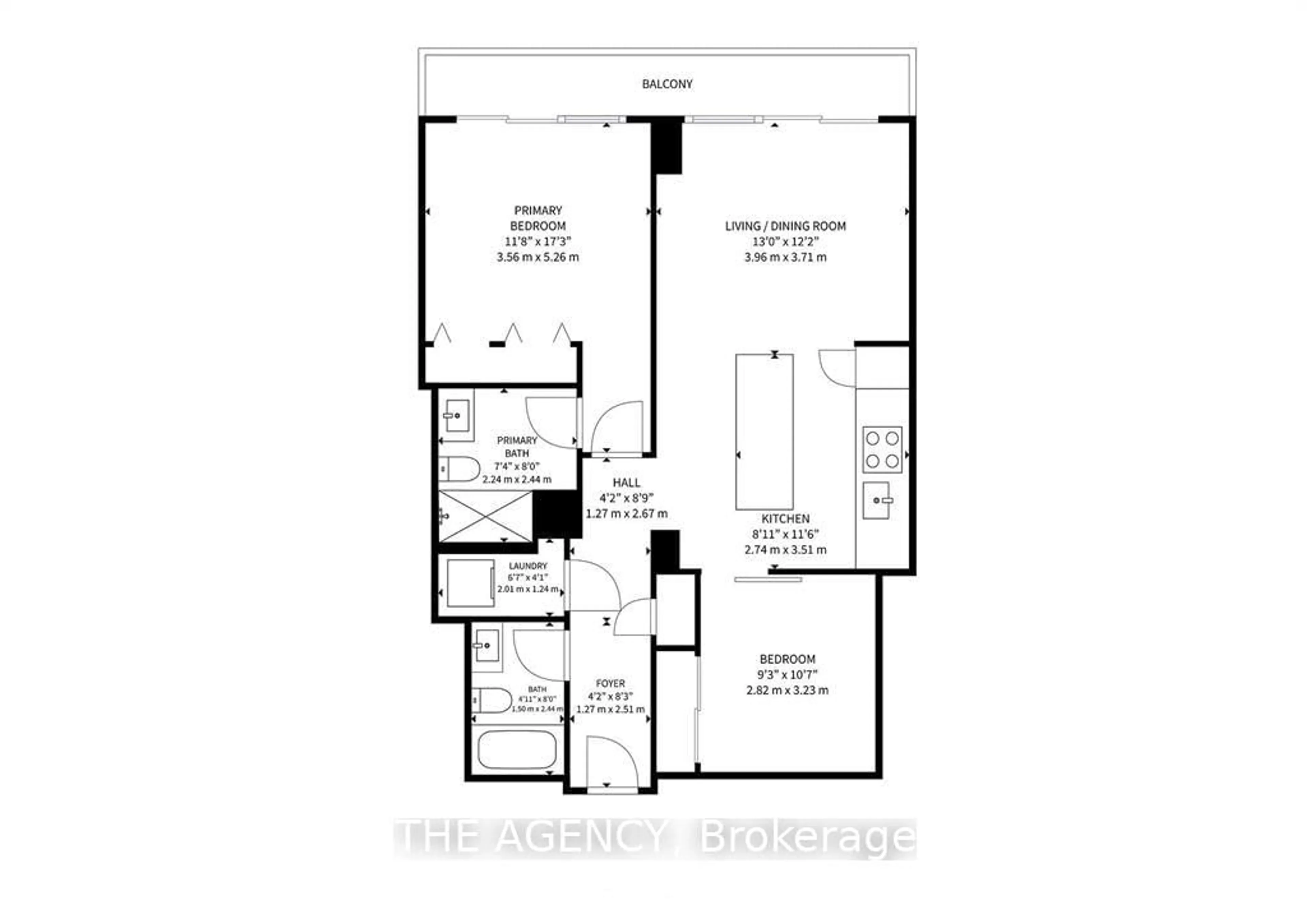 Floor plan for 8 Mercer St #3305, Toronto Ontario M5V 0C4