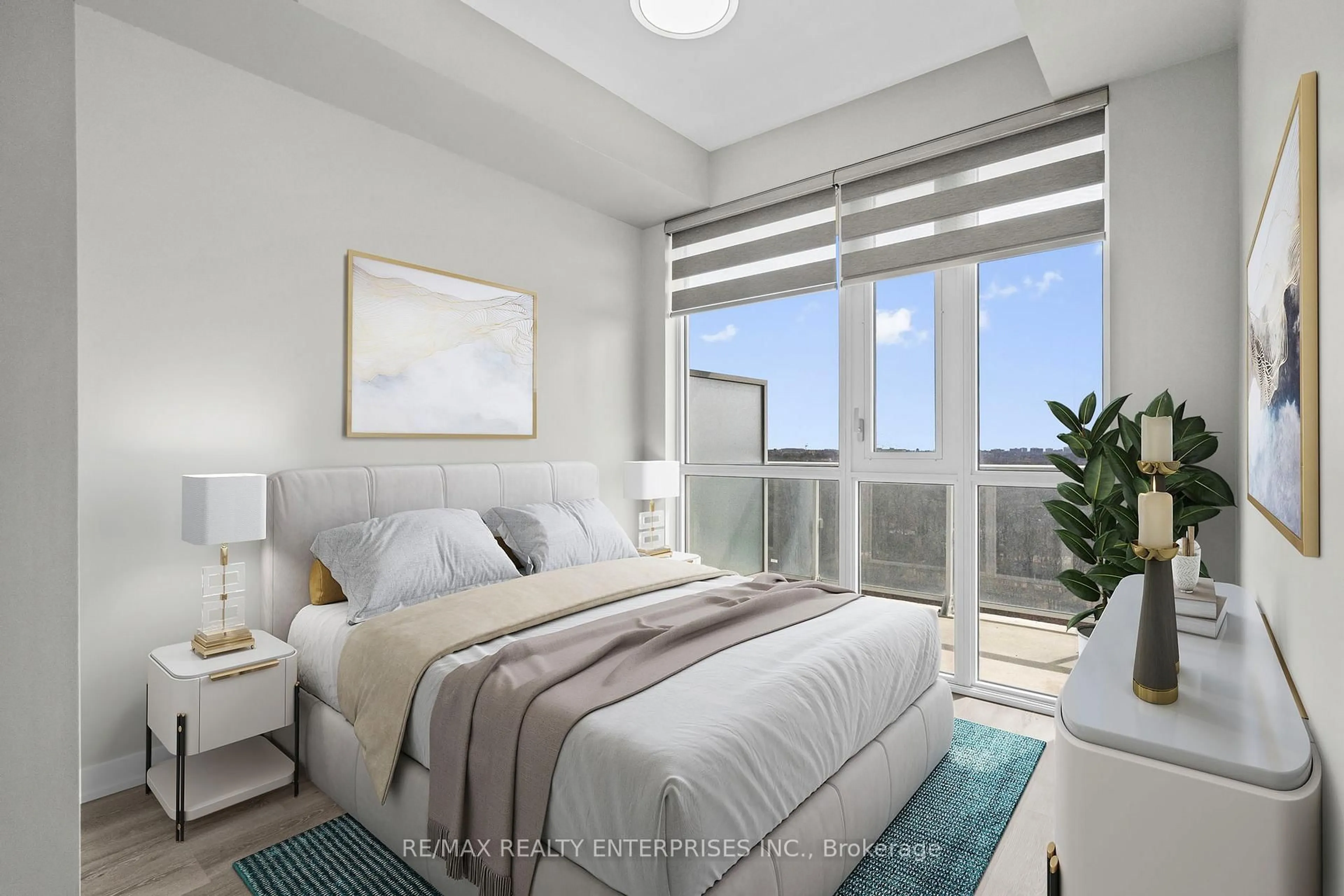 Bedroom with bed, unknown for 10 Deerlick Crt #1201, Toronto Ontario M3A 0A7